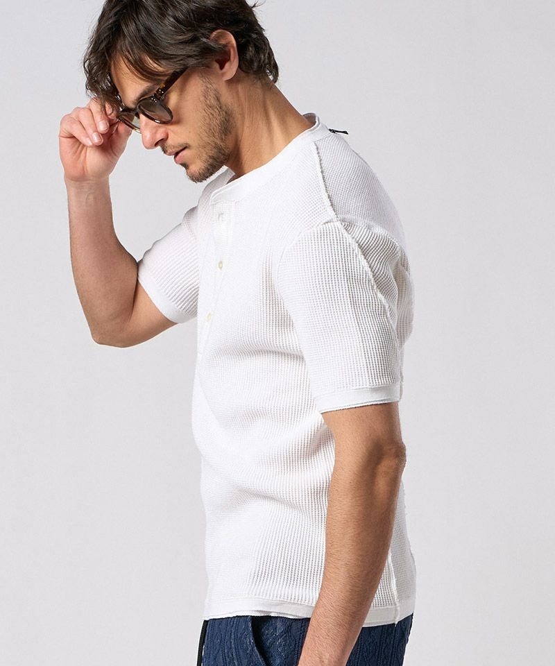 wjk】waffle henley S-S ヘンリーネックカットソー(7131 wf19i