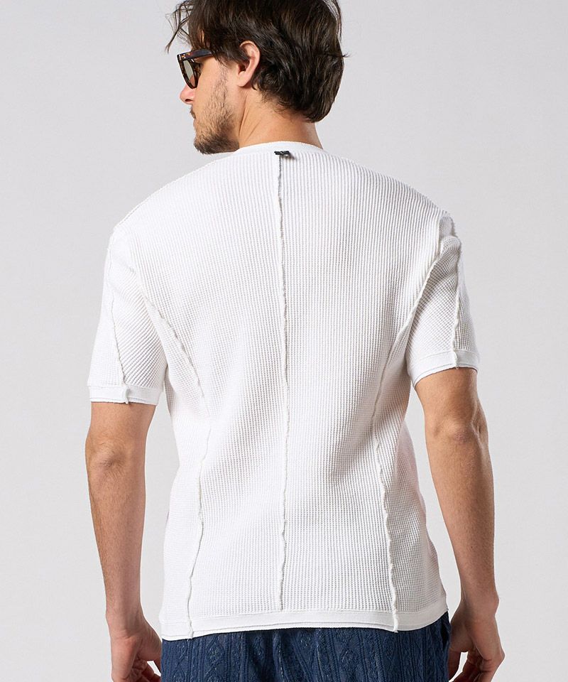 wjk】waffle henley S-S ヘンリーネックカットソー(7131 wf19i