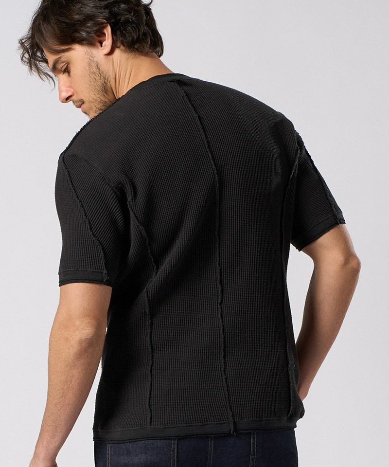 wjk】waffle henley S-S ヘンリーネックカットソー(7131 wf19i