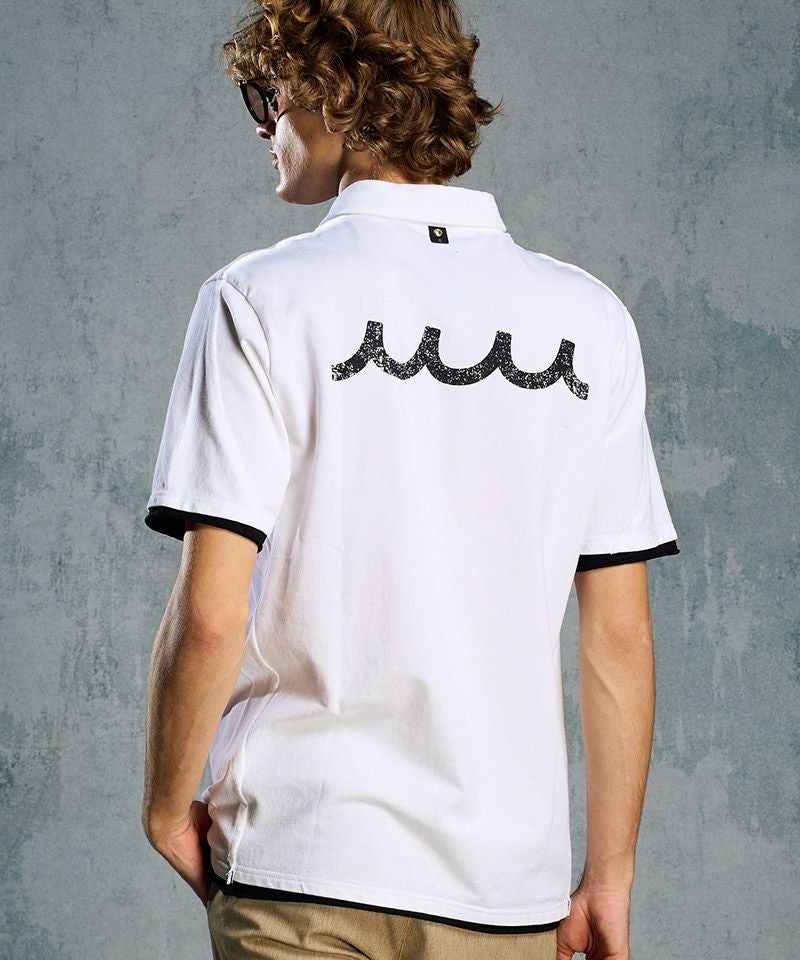 wjk】cut-off polo S-S(printed) ポロシャツ(705 mw04i) | CAMBIO カンビオ