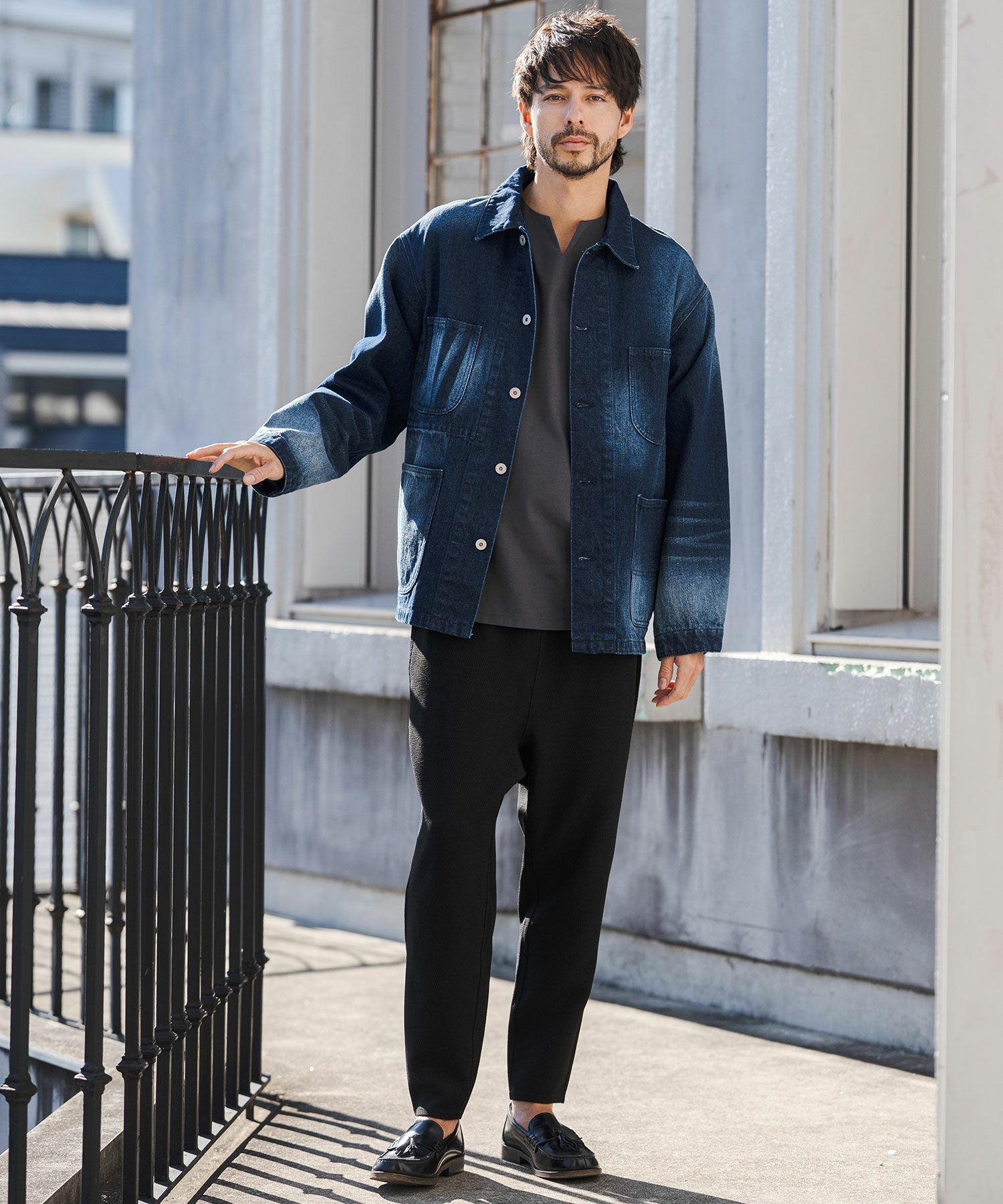 CAMBIO(カンビオ)】Herringbone Jacquard Tapered Ankle Pants