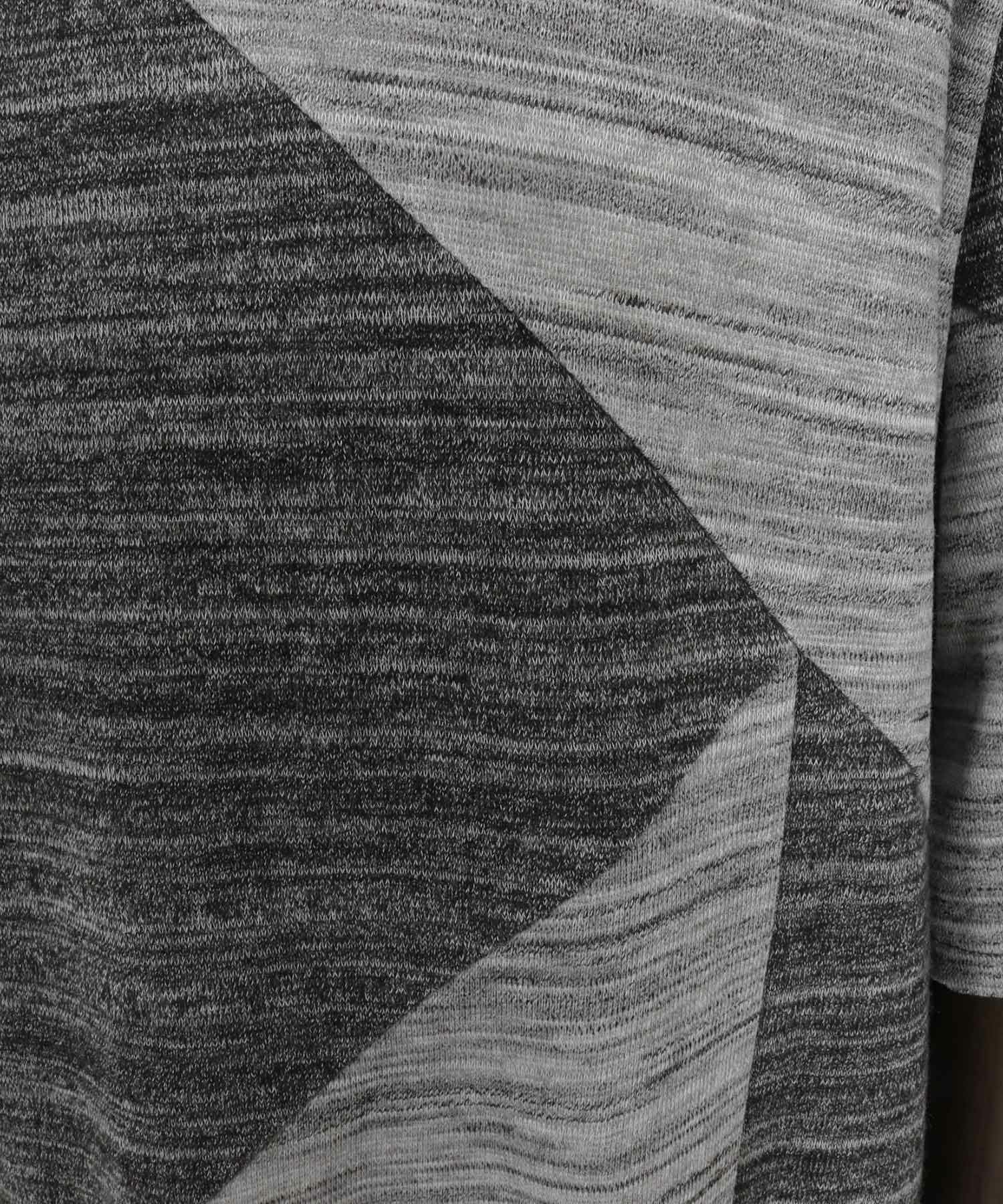 50%OFF【CAMBIO(カンビオ)】Crazy Pattern Pile Short Sleeve Tee