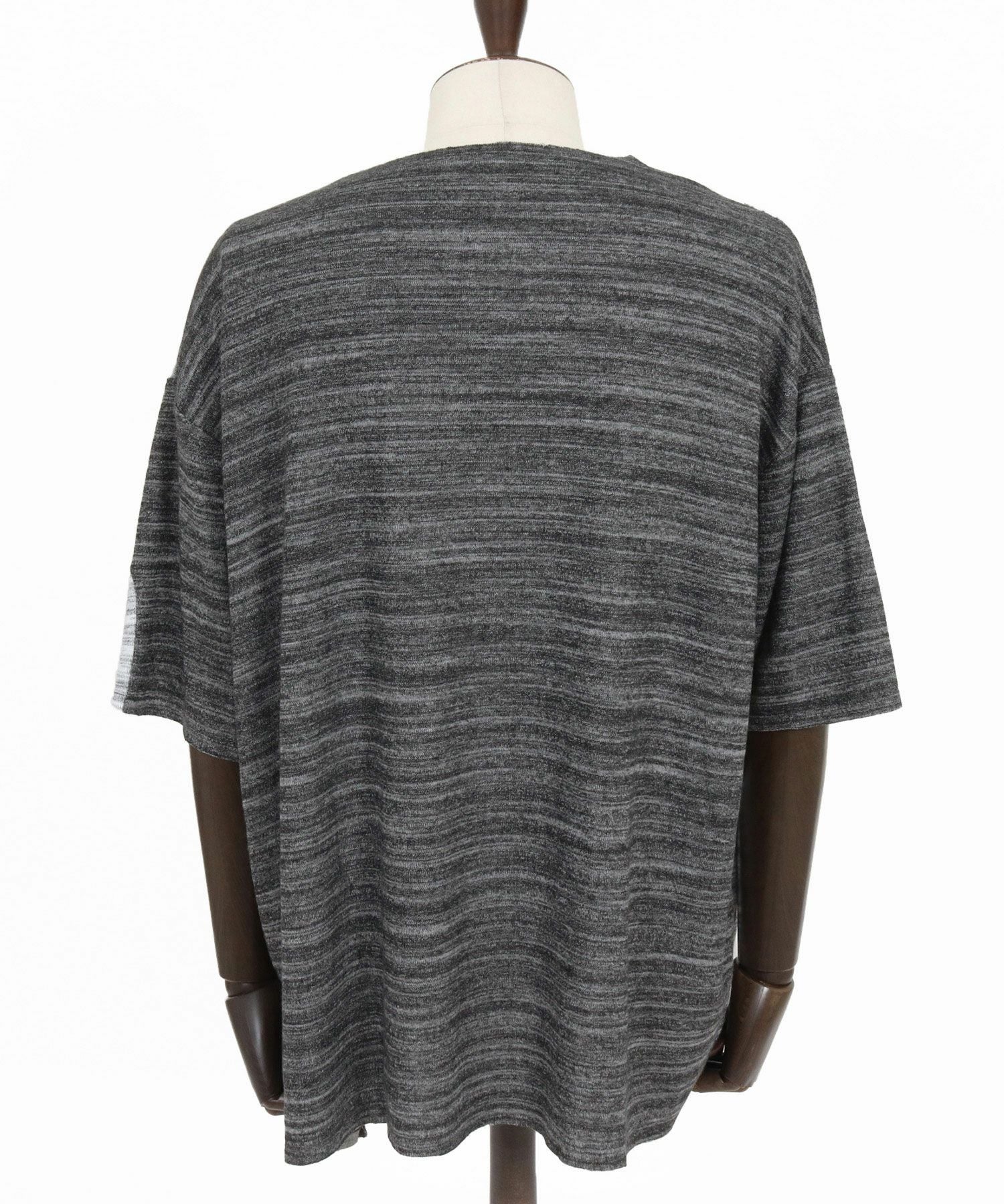 50%OFF【CAMBIO(カンビオ)】Crazy Pattern Pile Short Sleeve Tee