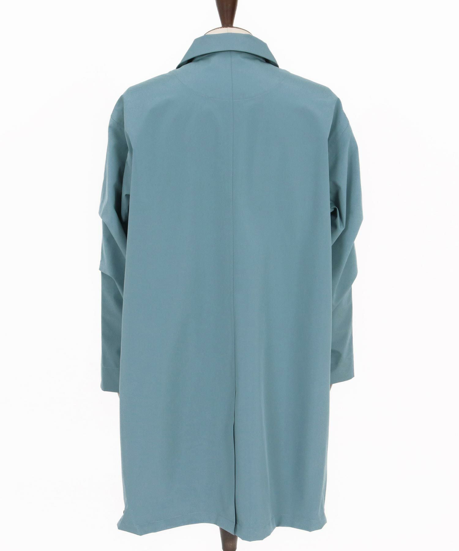 aa. Aラインステンカラーコート 緑×紺 size: S CAMBIO(カンビオ)】 脇ZIP付きAラインステンカラーコート(HLCM0226