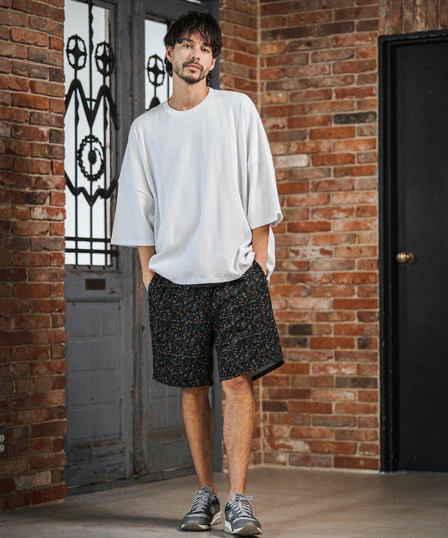 CAMBIO(カンビオ)】Honeycomb Waffle Over Size Tee オーバー