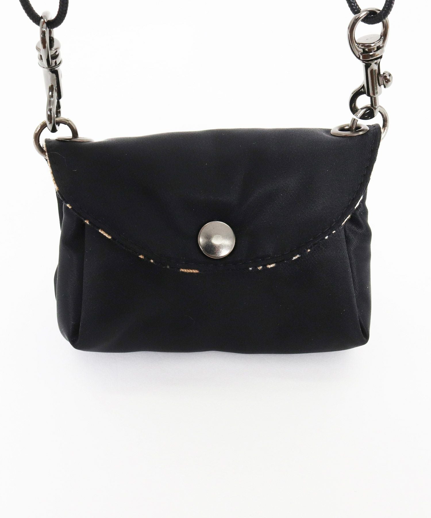 GLIMCLAP(グリムクラップ)】Nylon Twill Two Pockets Design Mini Bag