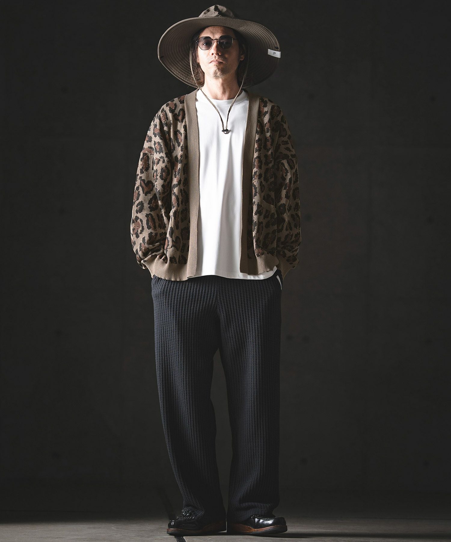 GLIMCLAP(グリムクラップ)】Leopard Jacquard Knit Cardigan ニット