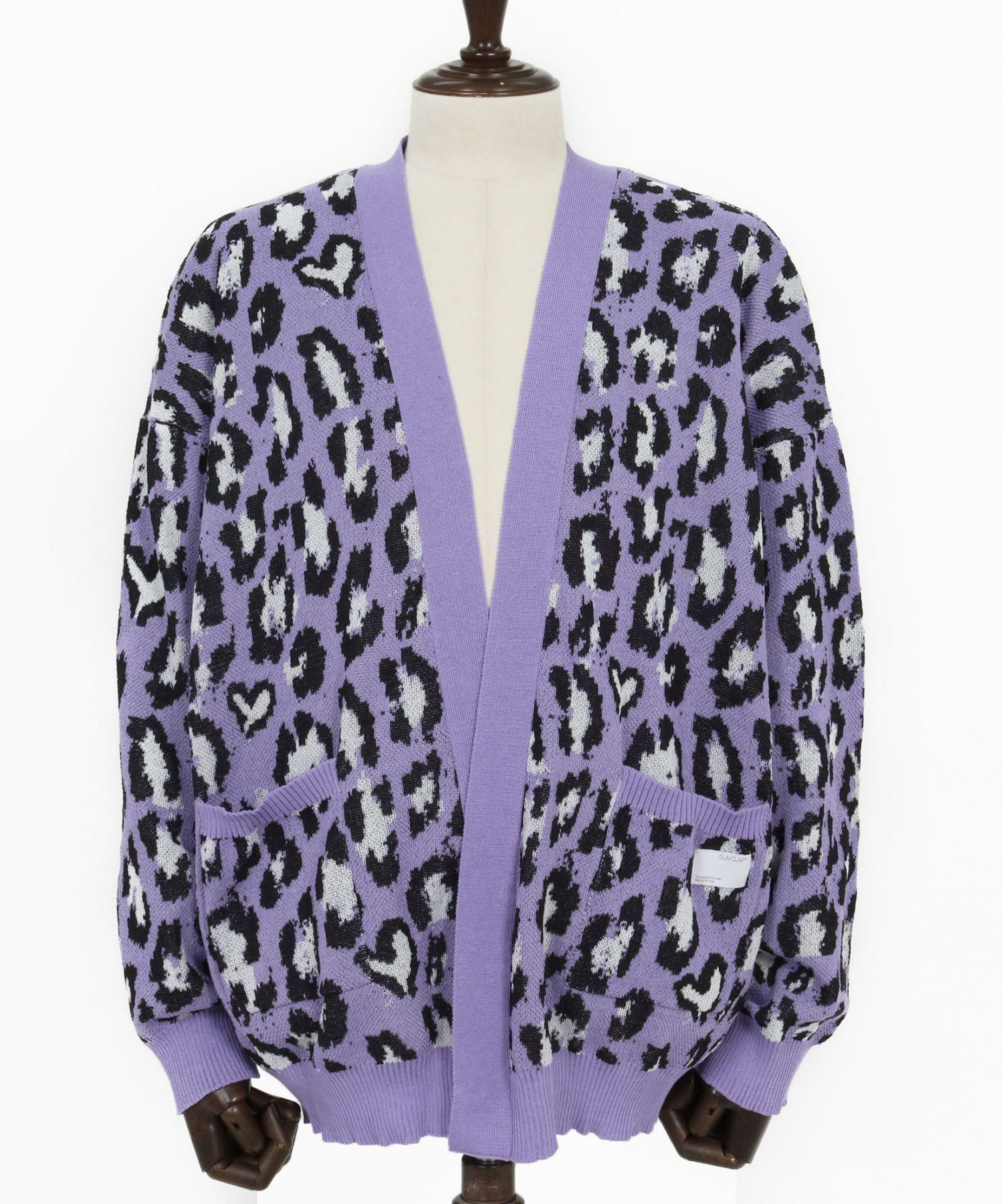 Glim Clap ブラックファーカーディガン GLIMCLAP(グリムクラップ)】Shaggy Luxe Jacket フェイクファー