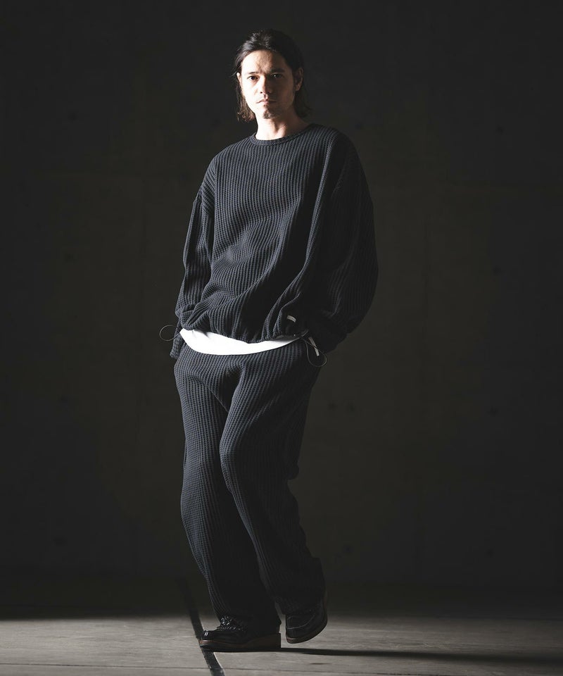 GLIMCLAP(グリムクラップ)】Big Waffle Oversized Long Sleeve T-Shirt 