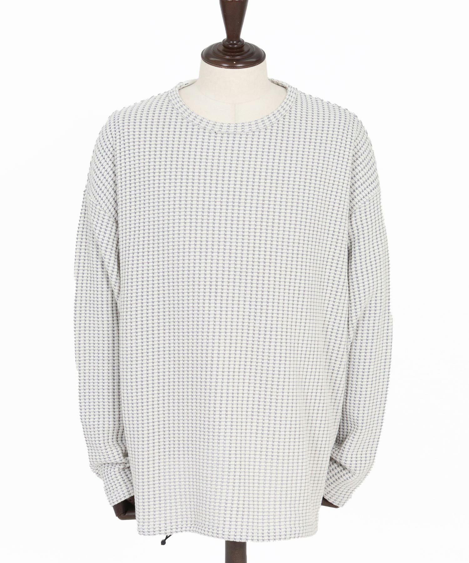 GLIMCLAP(グリムクラップ)】Big Waffle Oversized Long Sleeve T-Shirt