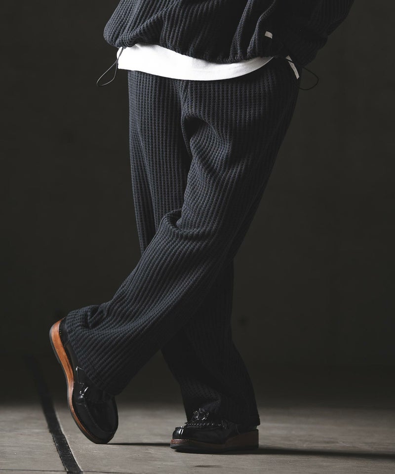 GLIMCLAP(グリムクラップ)】Big Waffle Wide Straight Pants ワイド 