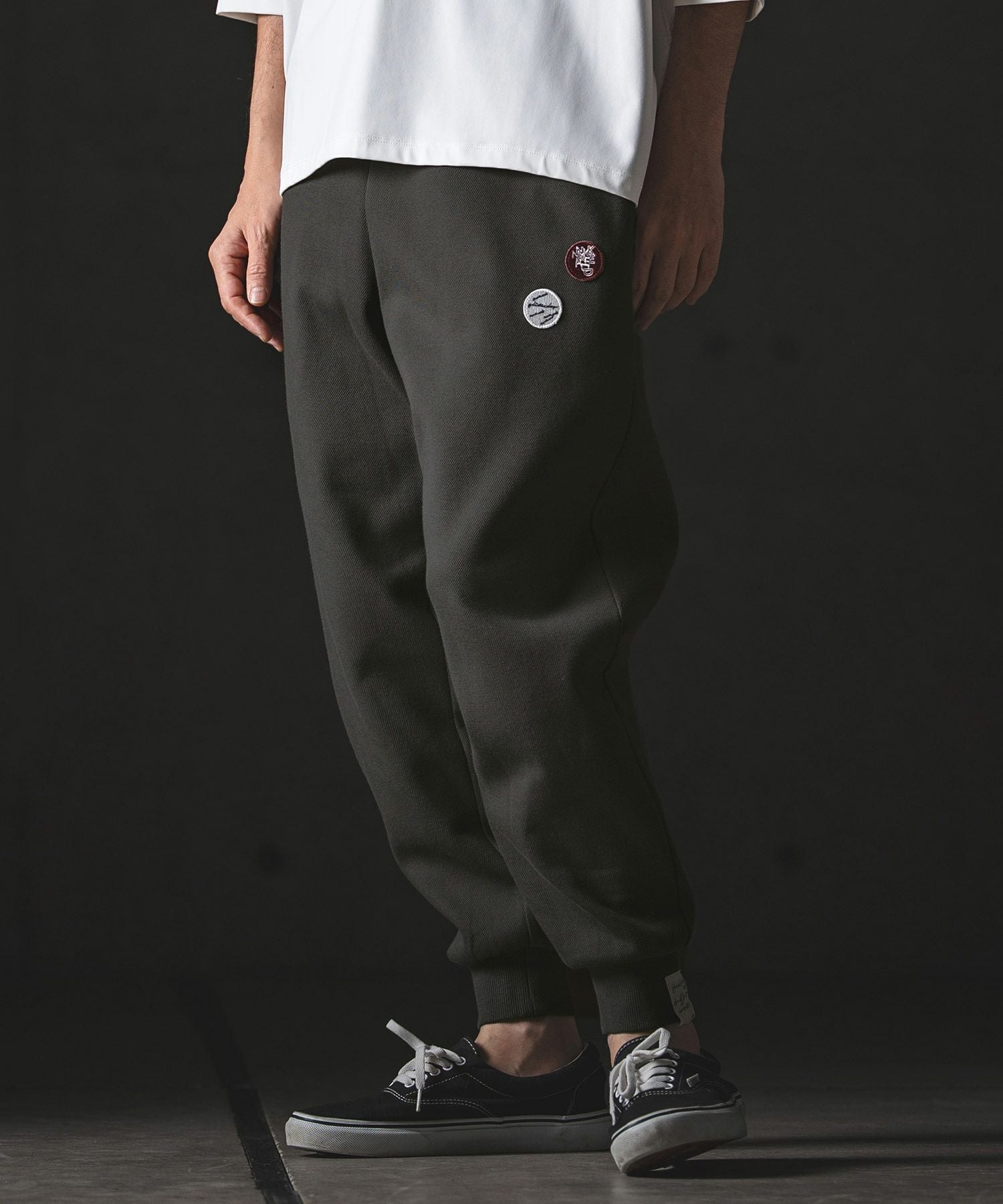 カンビオCAMBIO購入▢ GLIMCLAPのジャージ▢ GLIMCLAP(グリムクラップ)】Pique Fabric Relaxed Fit Joggers