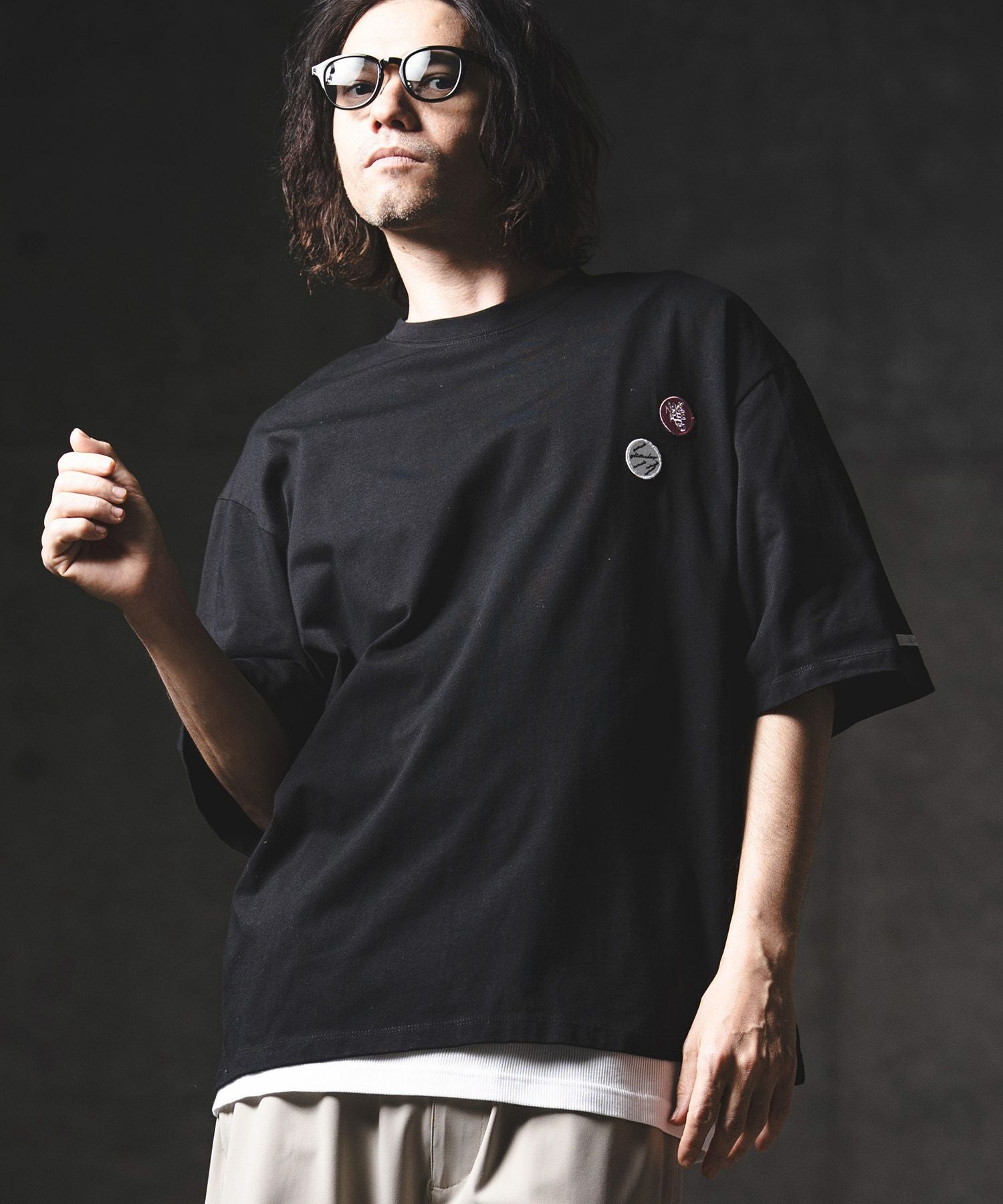 30%OFF【GLIMCLAP(グリムクラップ)】Embroidery T-Shirt Tシャツ(201