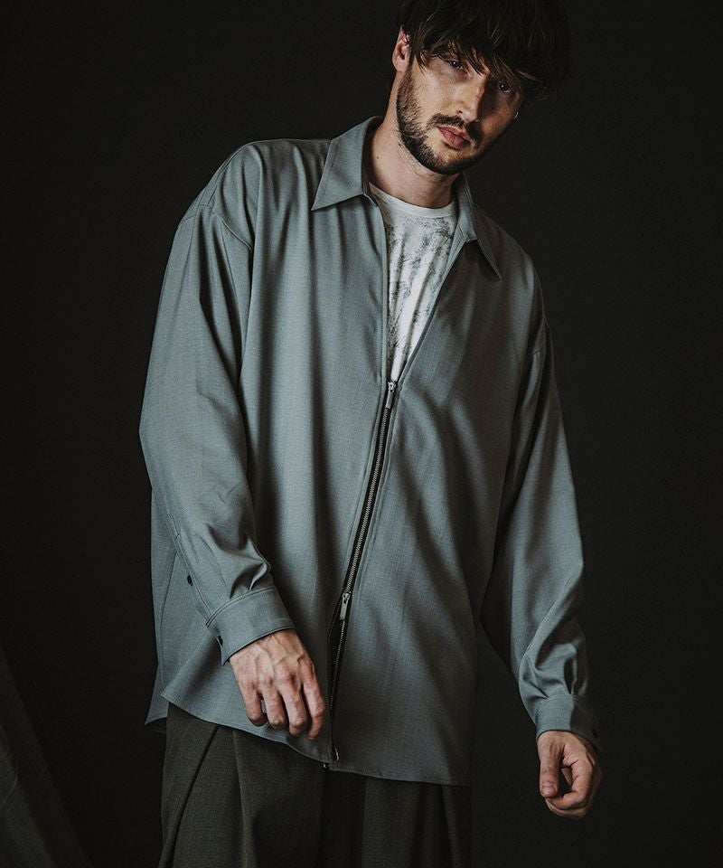 NO ID.(ノーアイディー)】V-N ZIP BIG-SH シャツ(458006-420S