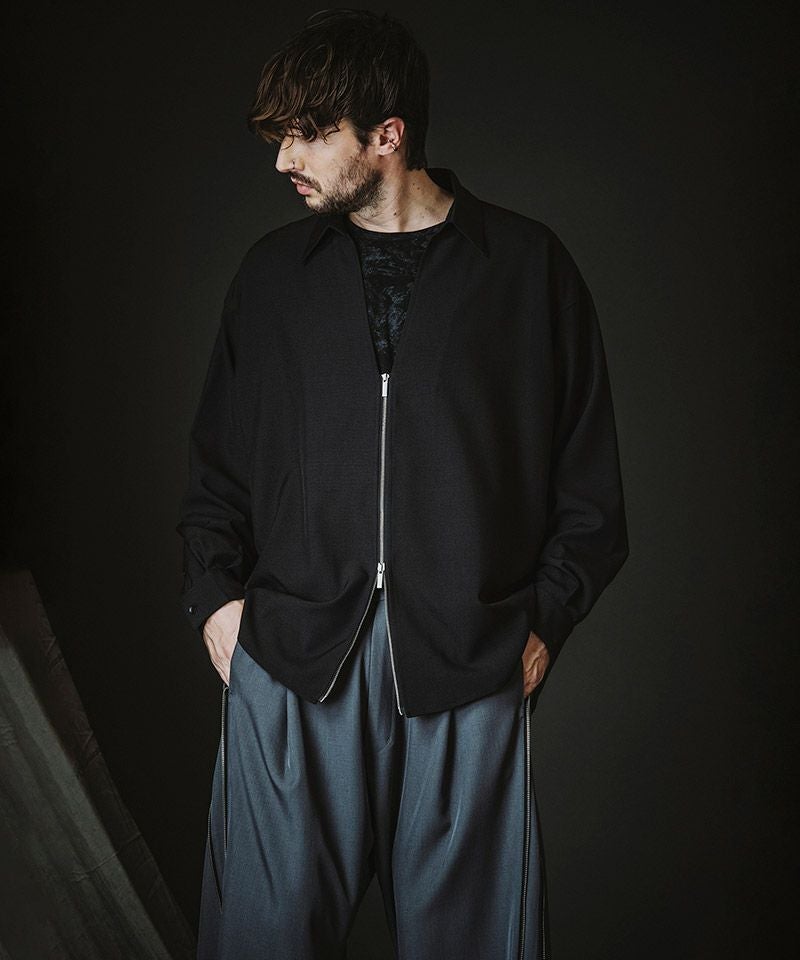 NO ID.(ノーアイディー)】V-N ZIP BIG-SH シャツ(458006-420S