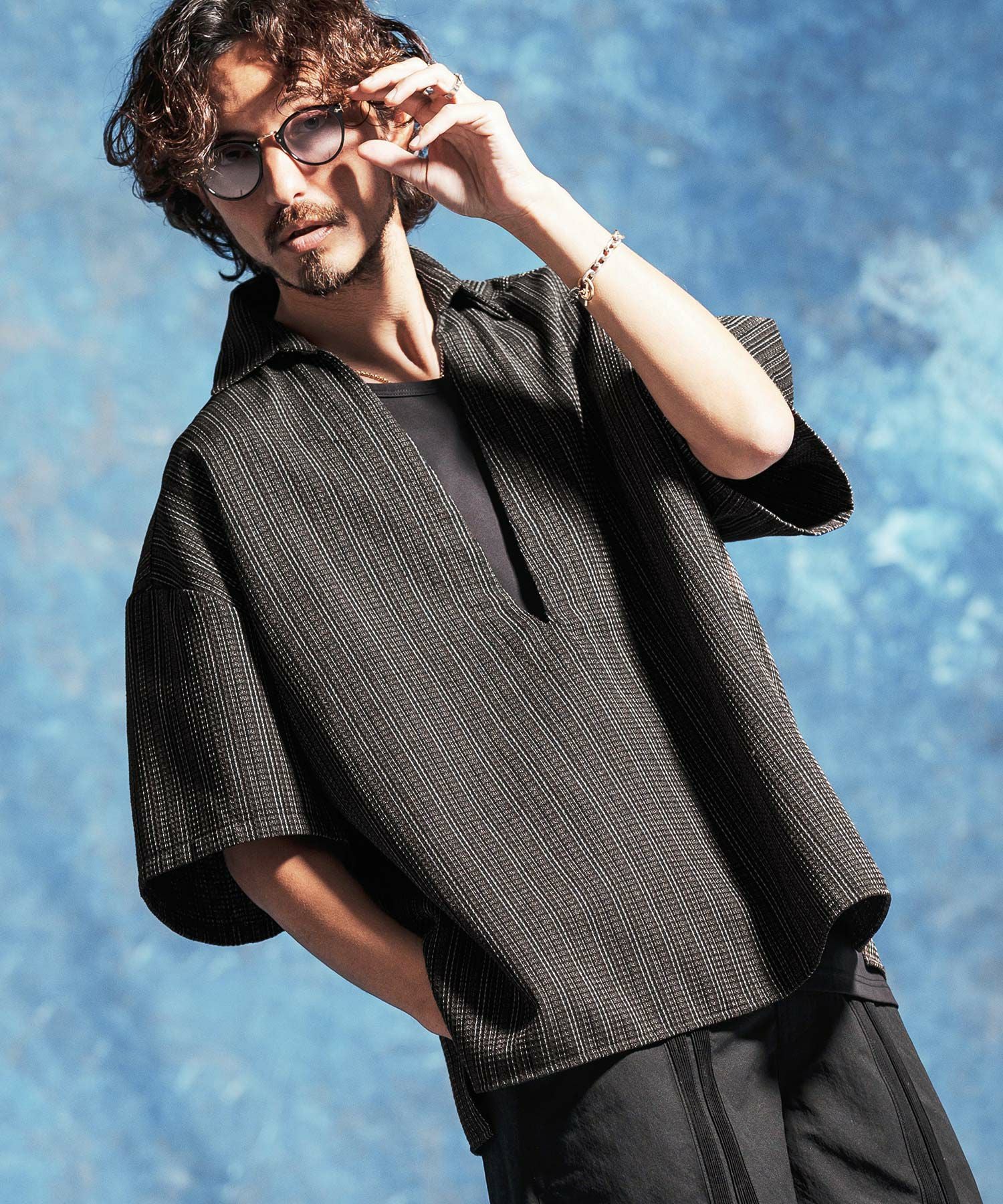 Jih Nunc(ジーヌンク)】総柄ジャガードニットショートパンツ(JIH