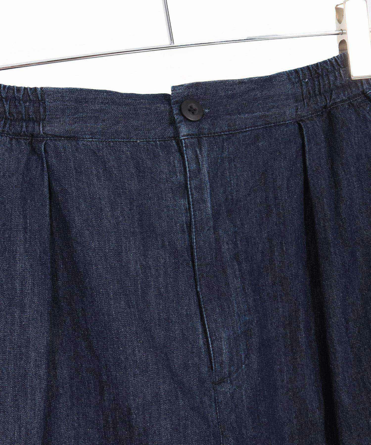 Jih Nunc(ジーヌンク)】7ozデニム裾ロールアップショートパンツ(JIH