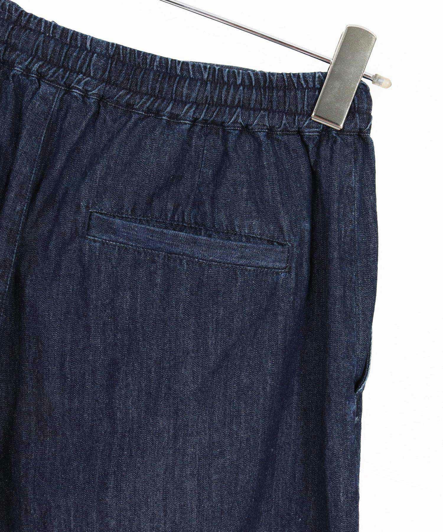 Jih Nunc(ジーヌンク)】7ozデニム裾ロールアップショートパンツ(JIH