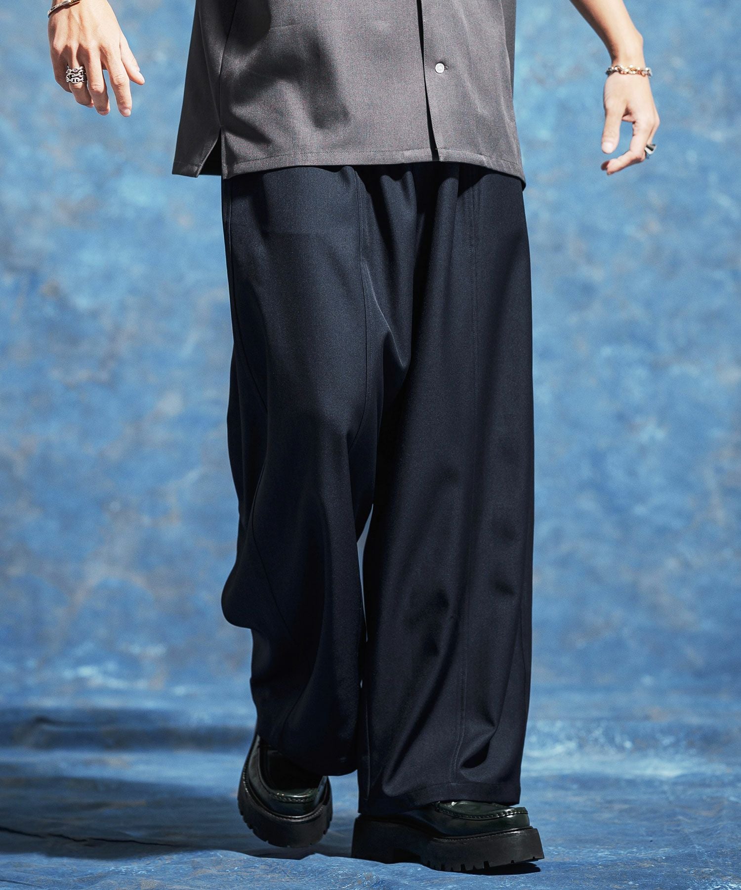 Jih Nuncジーヌンクバルーンパンツ Jih Nunc(ジーヌンク)】ストレッチワイドバルーンパンツ(JIH-R1178