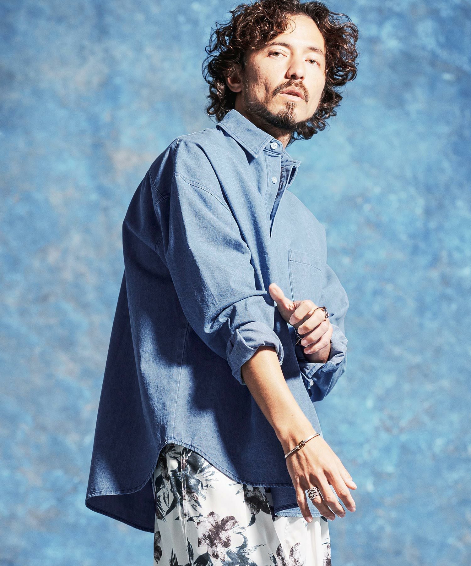 Jih Nunc(ジーヌンク)】8ozデニムプルオーバーシャツ(JIH-R1180