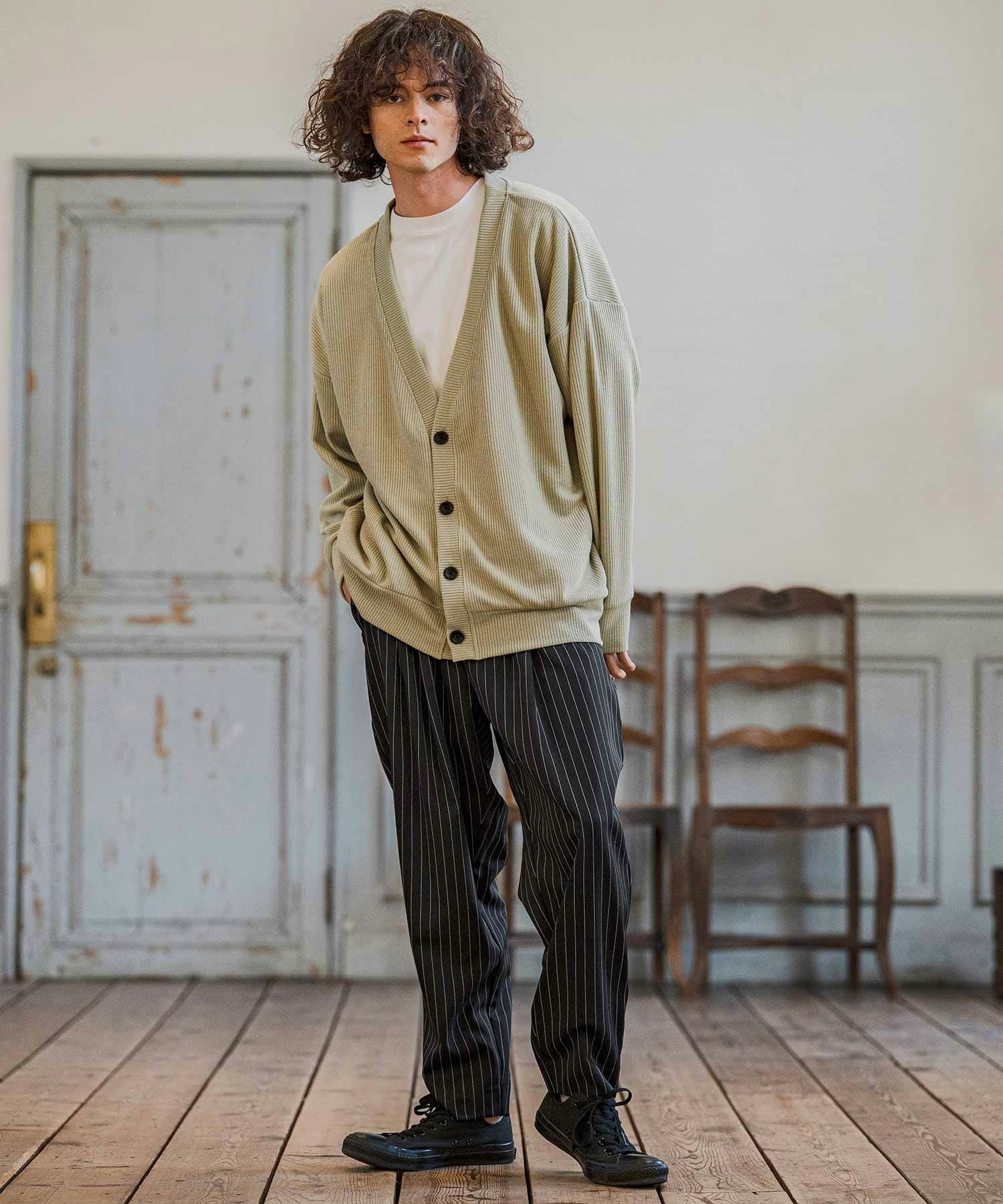 CAMBIO(カンビオ)】Classic Pinstripe Tapered Pants テーパードパンツ