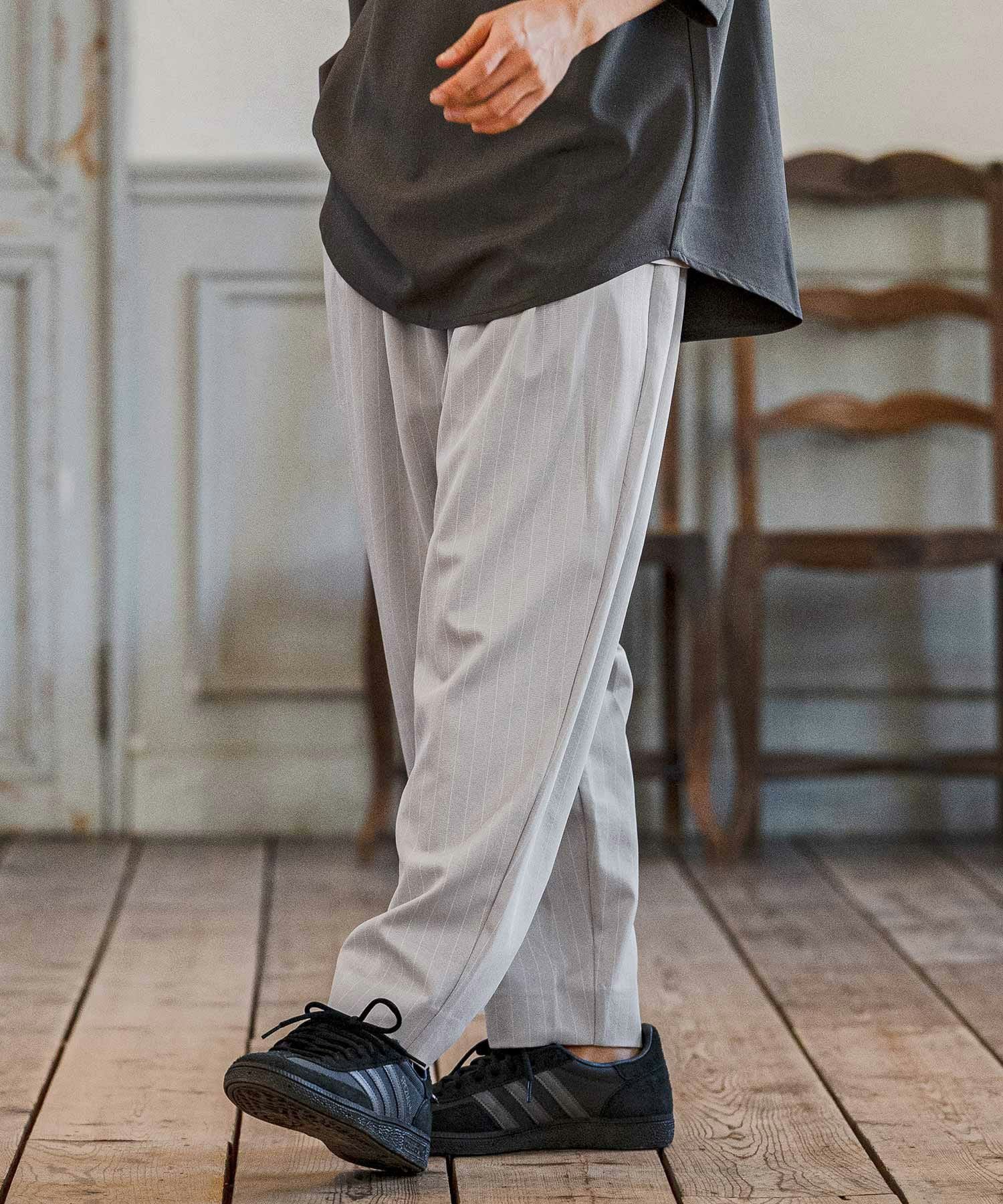 CAMBIO(カンビオ)】Classic Pinstripe Tapered Pants テーパードパンツ