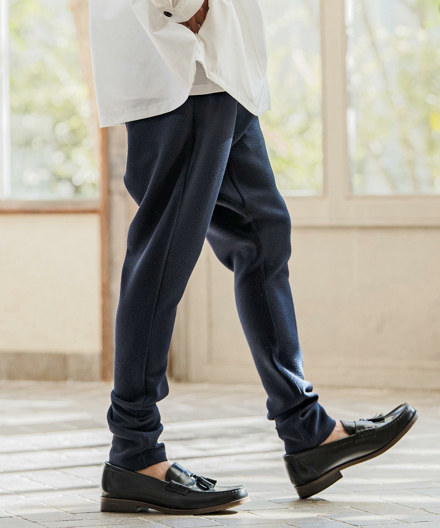 CAMBIO(カンビオ)】Herringbone Jacquard Jodhpurs Pants ジョッパーズ