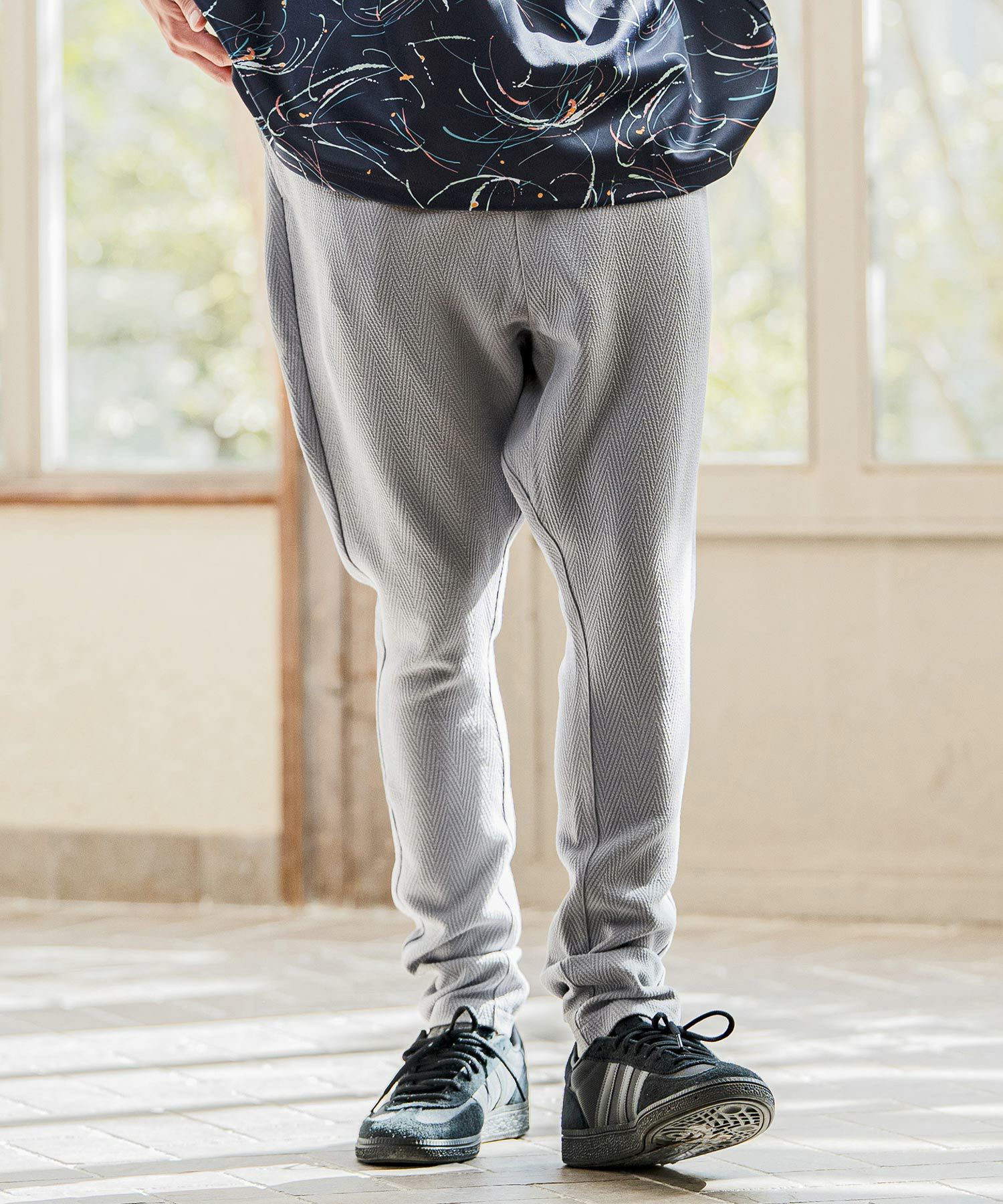 CAMBIO(カンビオ)】Herringbone Jacquard Jodhpurs Pants ジョッパーズ