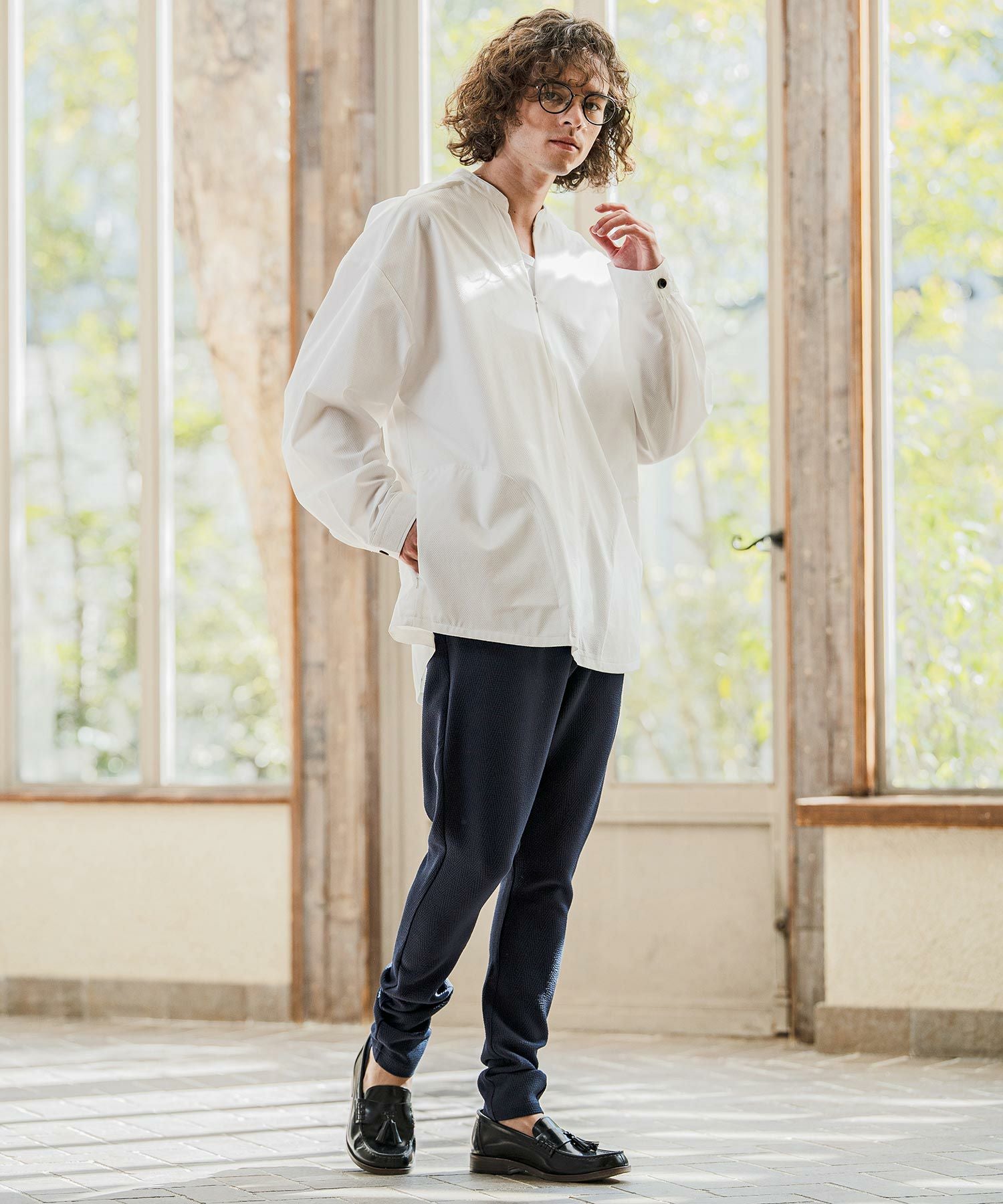 CAMBIO(カンビオ)】Herringbone Jacquard Jodhpurs Pants ジョッパーズ