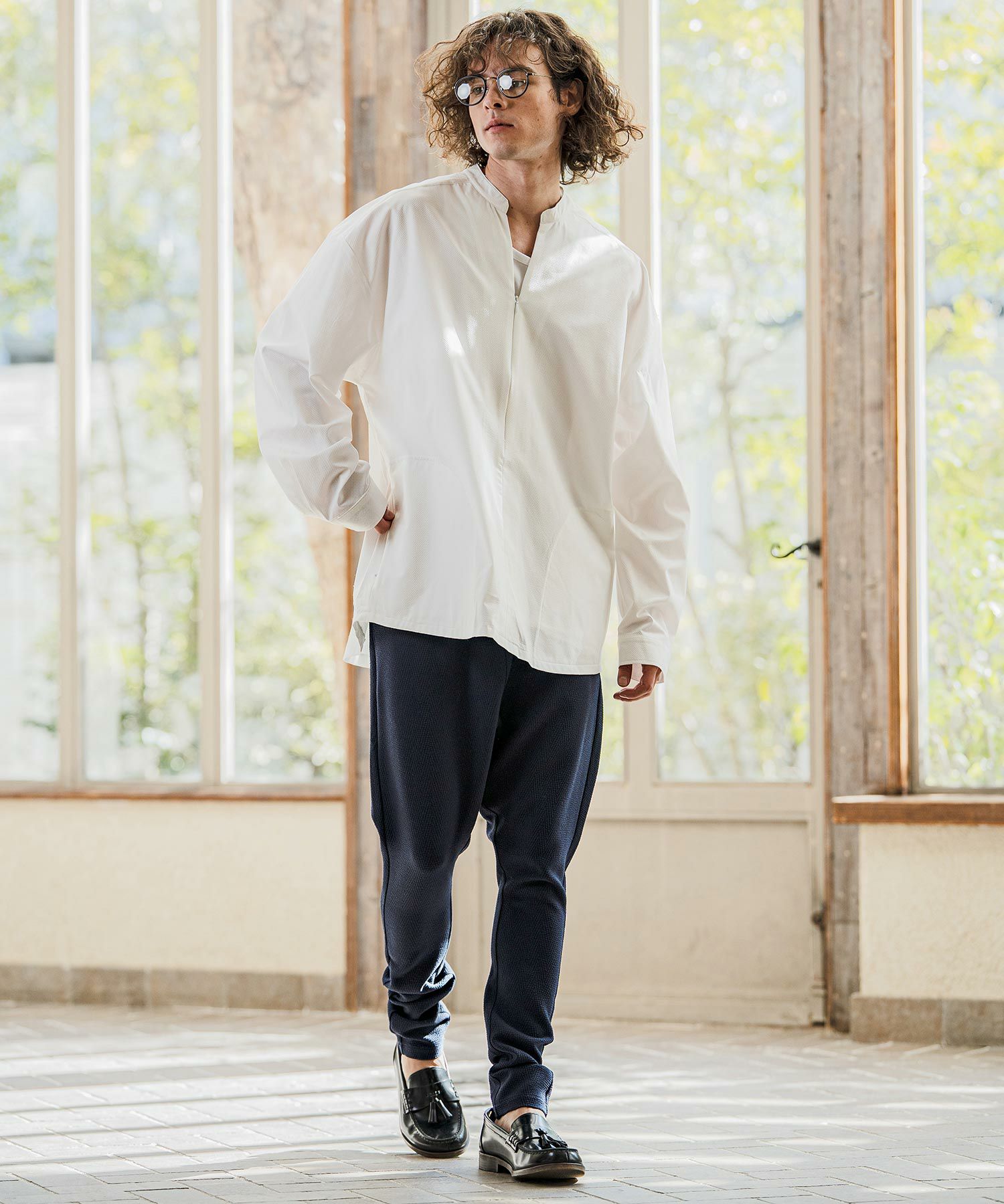 CAMBIO(カンビオ)】Herringbone Jacquard Jodhpurs Pants ジョッパーズ