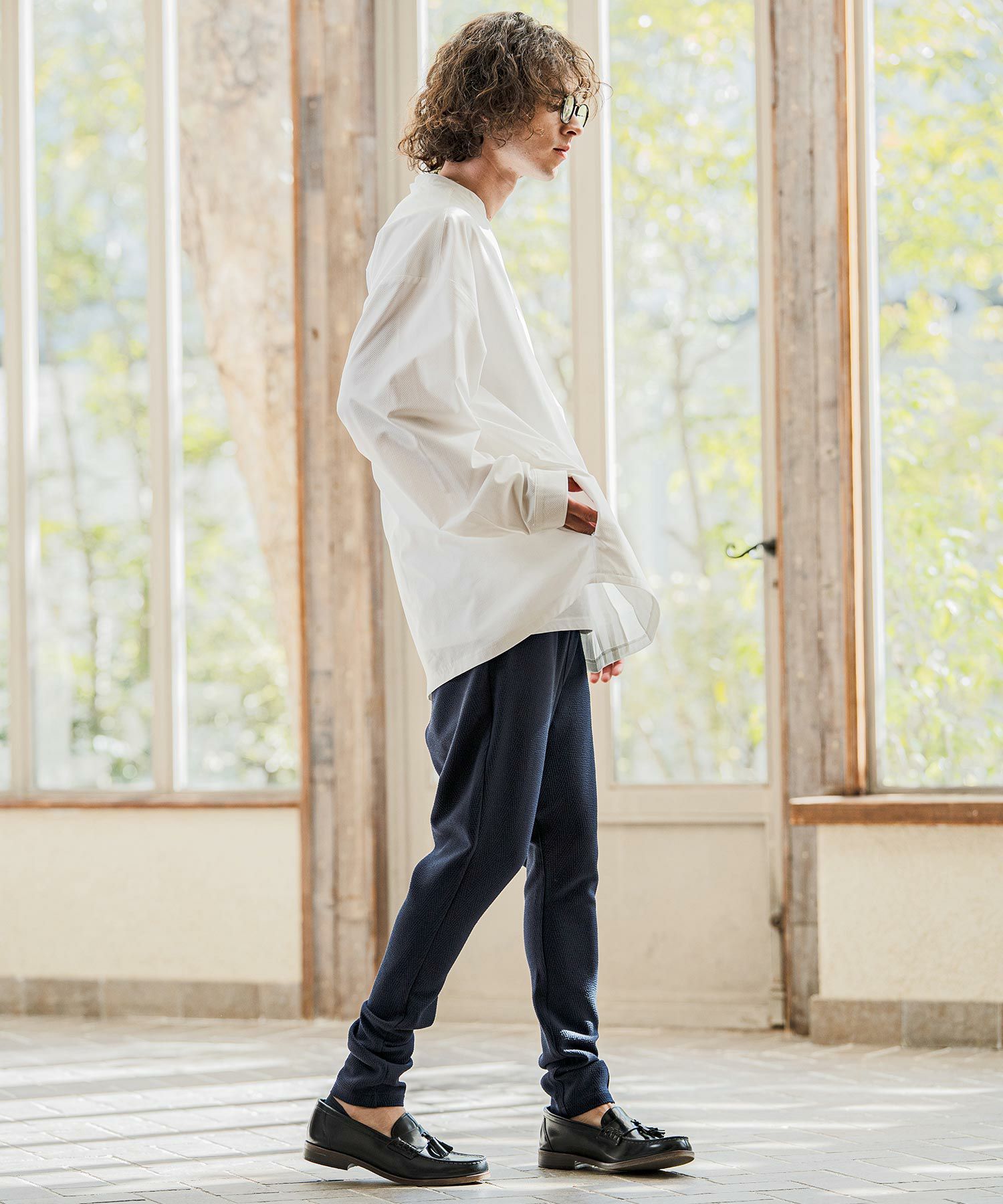 CAMBIO(カンビオ)】Herringbone Jacquard Jodhpurs Pants ジョッパーズ