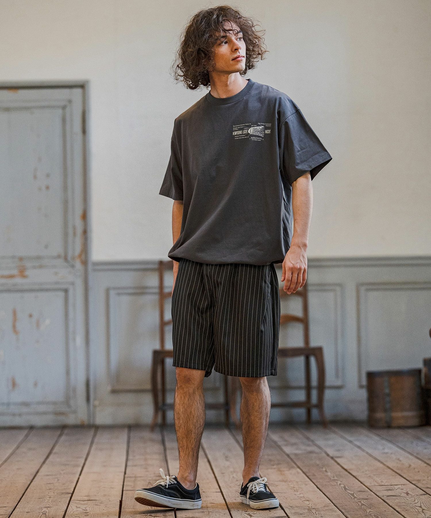 CAMBIO(カンビオ)】Classic Pinstripe Short Pants ショートパンツ