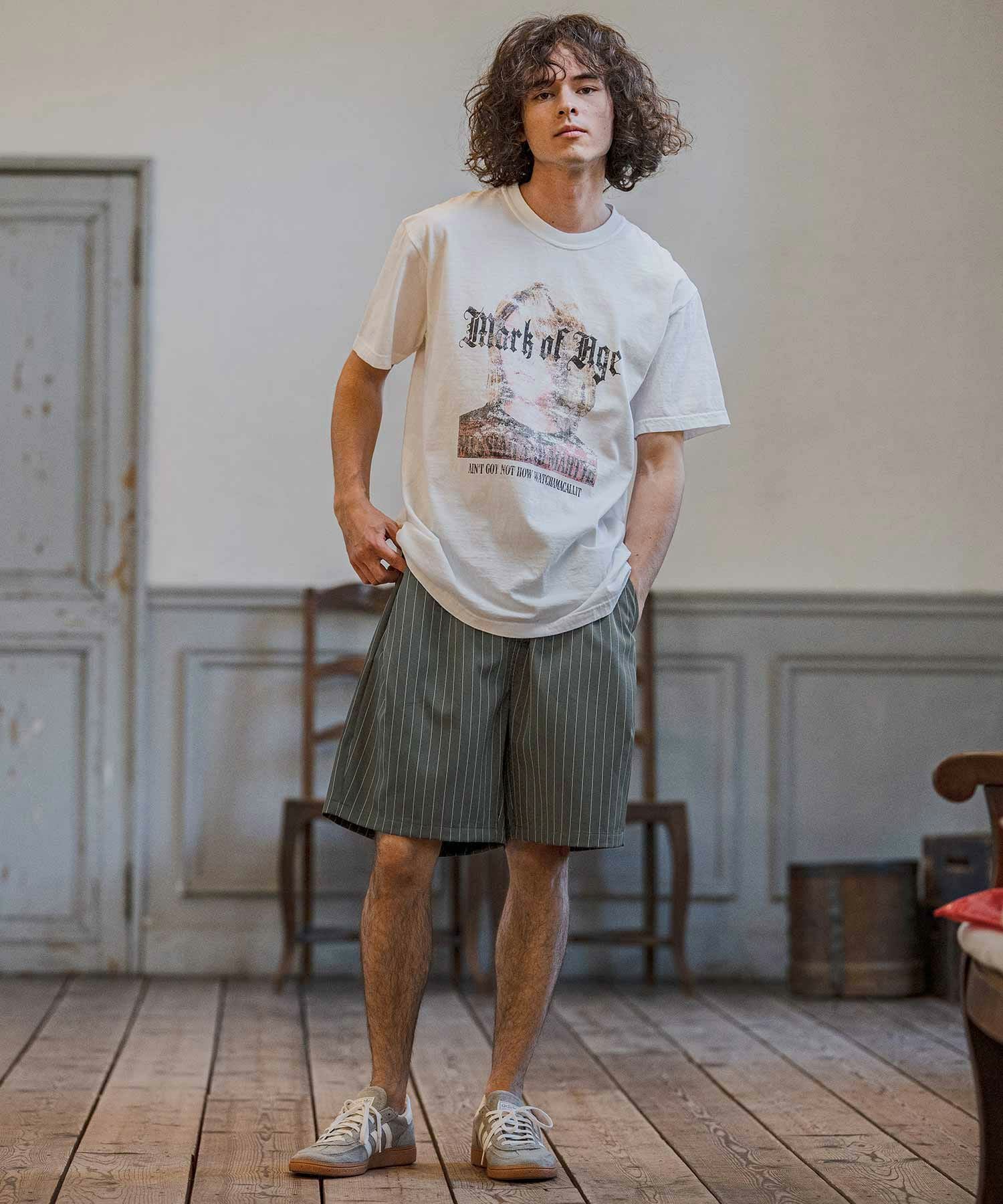 CAMBIO(カンビオ)】Classic Pinstripe Short Pants ショートパンツ