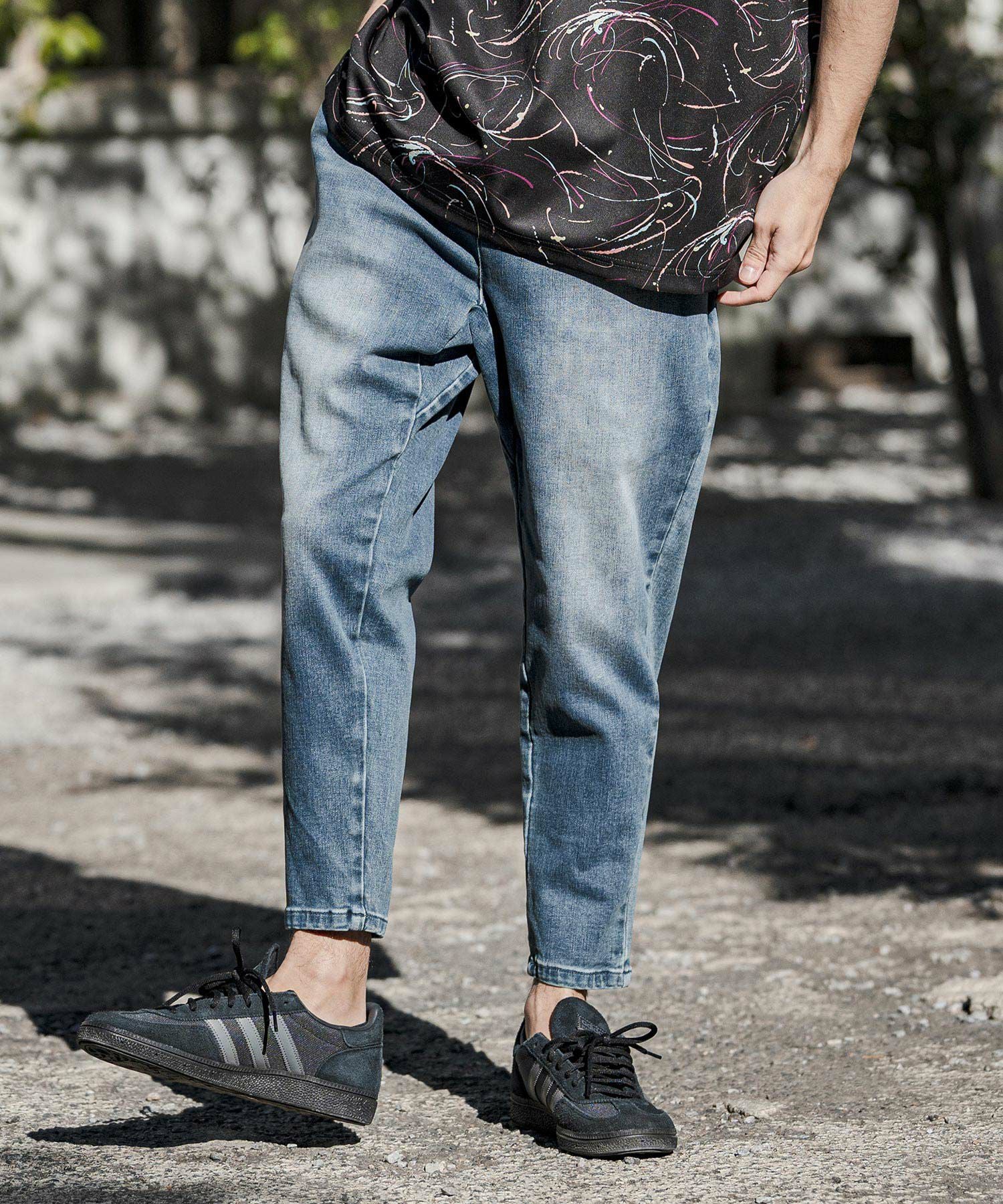 CAMBIO(カンビオ)】Stretch Denim Ankle Tapered Pants デニムパンツ
