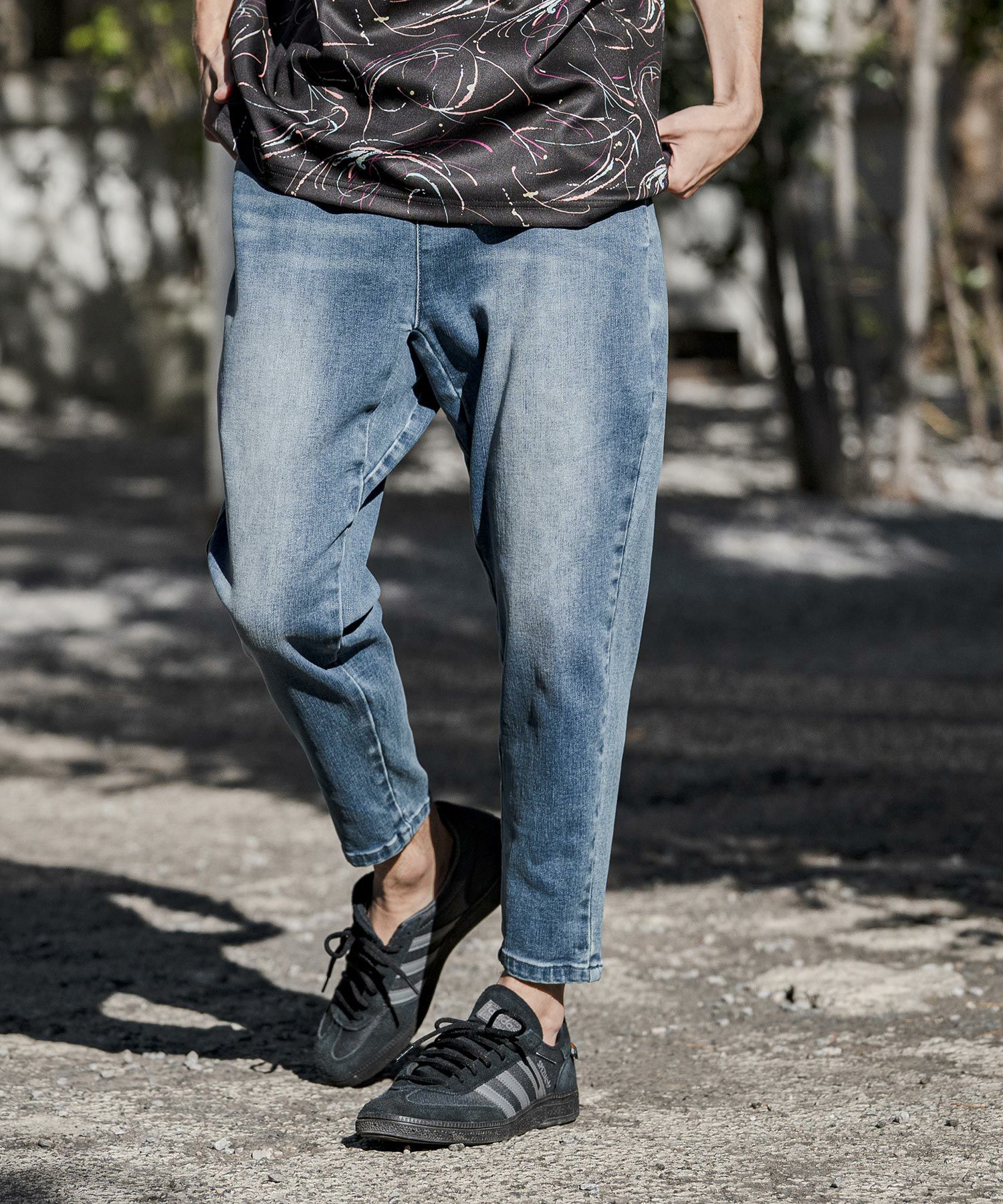 CAMBIO(カンビオ)】Stretch Denim Ankle Tapered Pants デニムパンツ