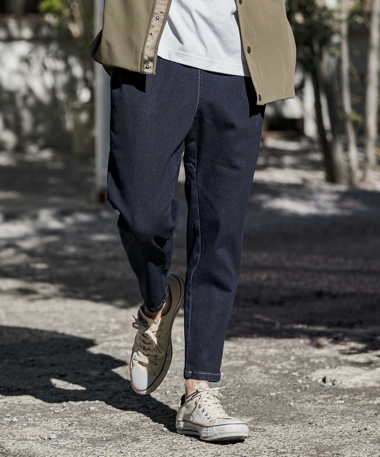 CAMBIO(カンビオ)】Stretch Denim Ankle Tapered Pants デニムパンツ