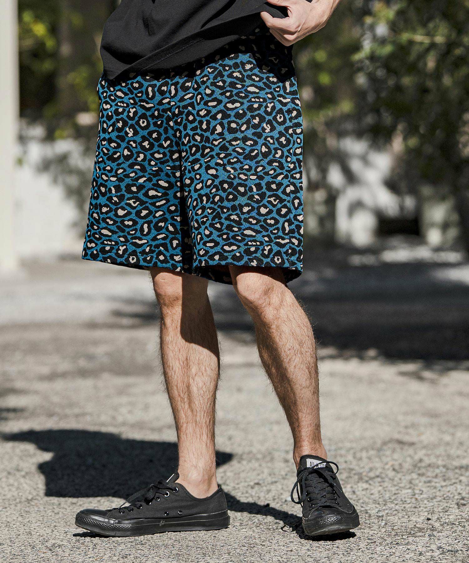 CAMBIO(カンビオ)】Leopard Motif Gobelin Shorts ショートパンツ