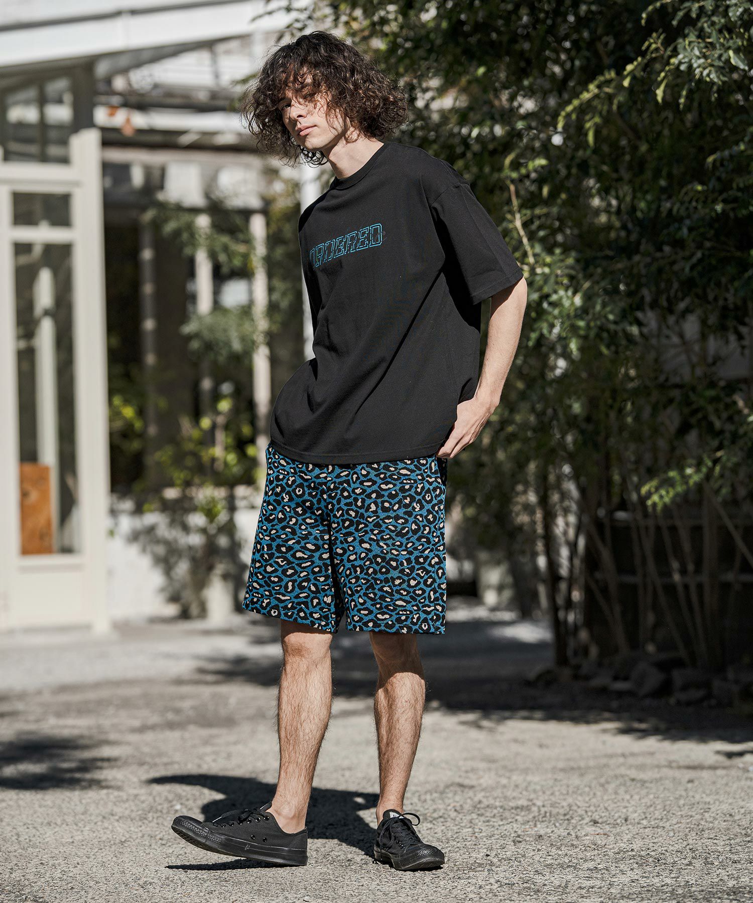 CAMBIO(カンビオ)】Leopard Motif Gobelin Shorts ショートパンツ