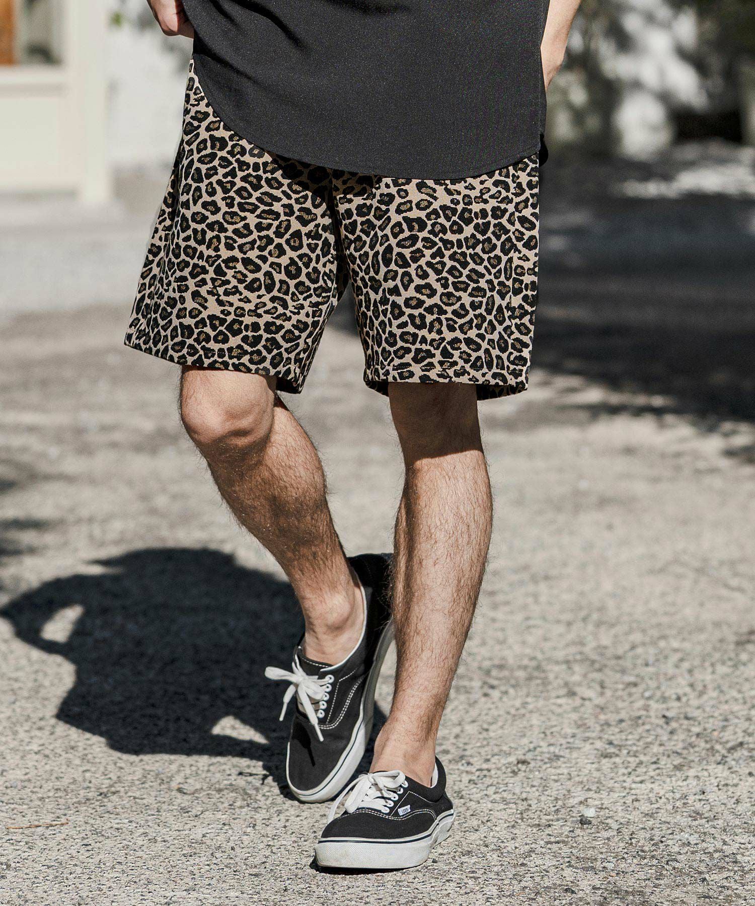 CAMBIO(カンビオ)】Leopard Motif Gobelin Shorts ショートパンツ