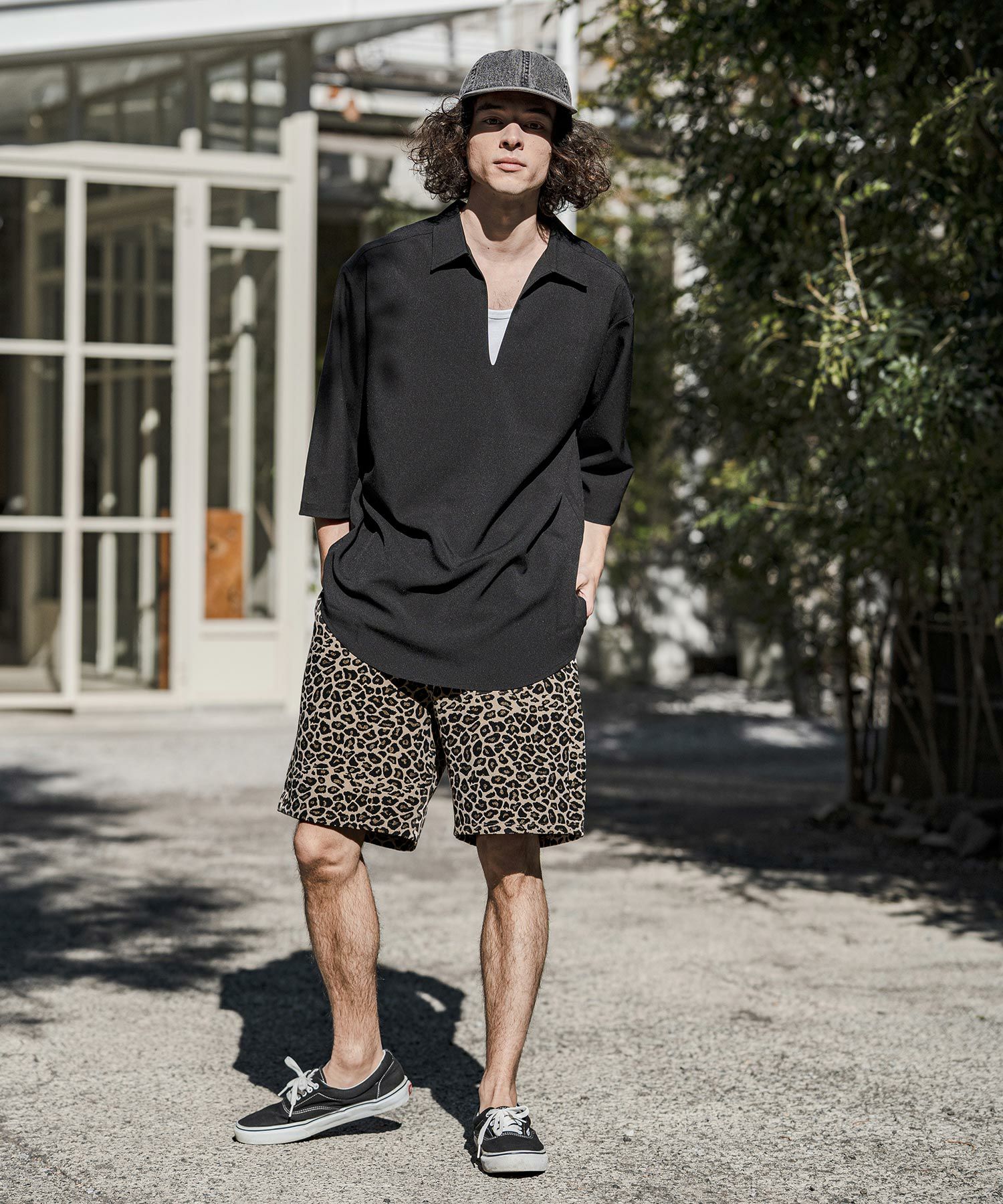 CAMBIO(カンビオ)】Leopard Motif Gobelin Shorts ショートパンツ