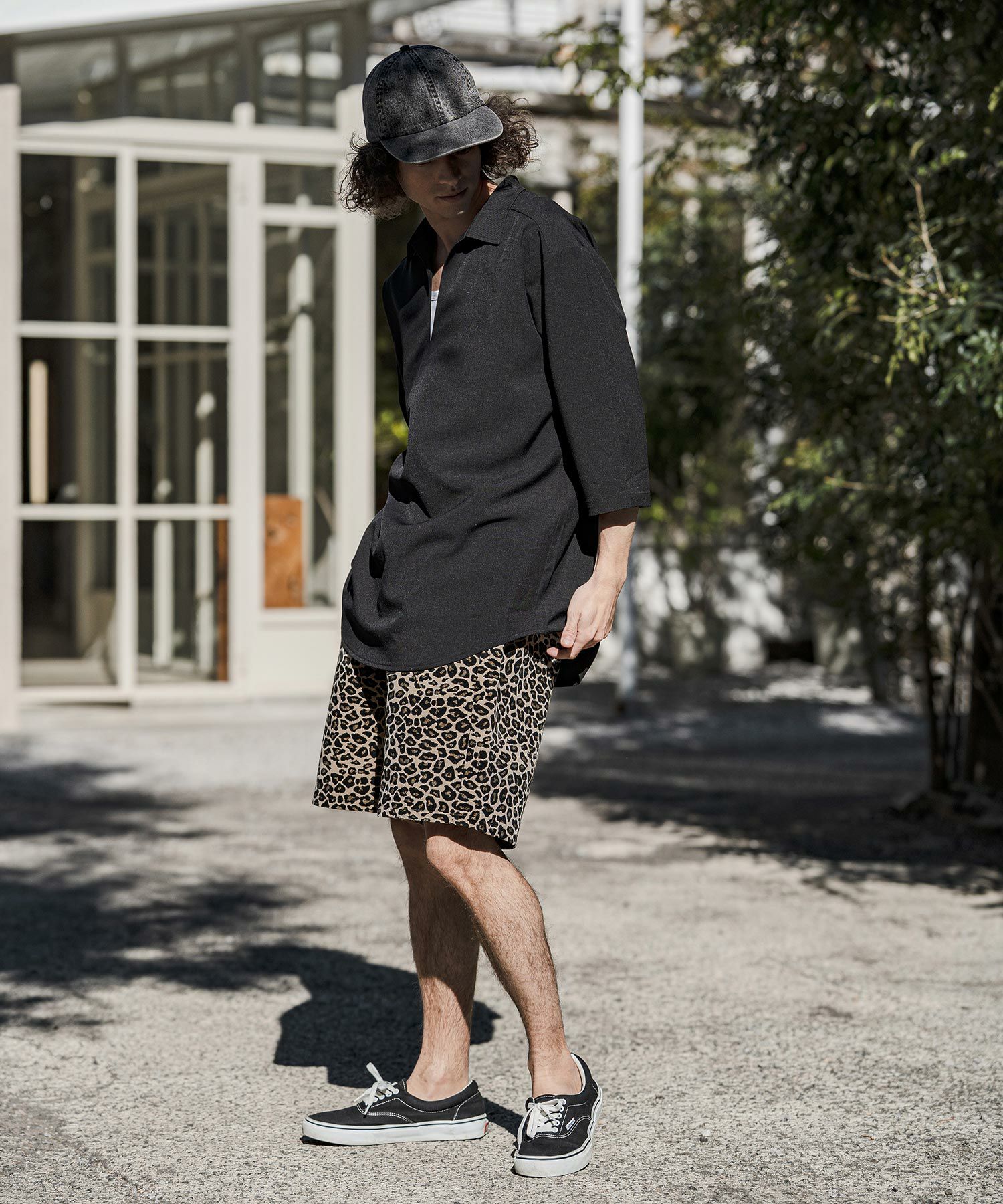 CAMBIO(カンビオ)】Leopard Motif Gobelin Shorts ショートパンツ