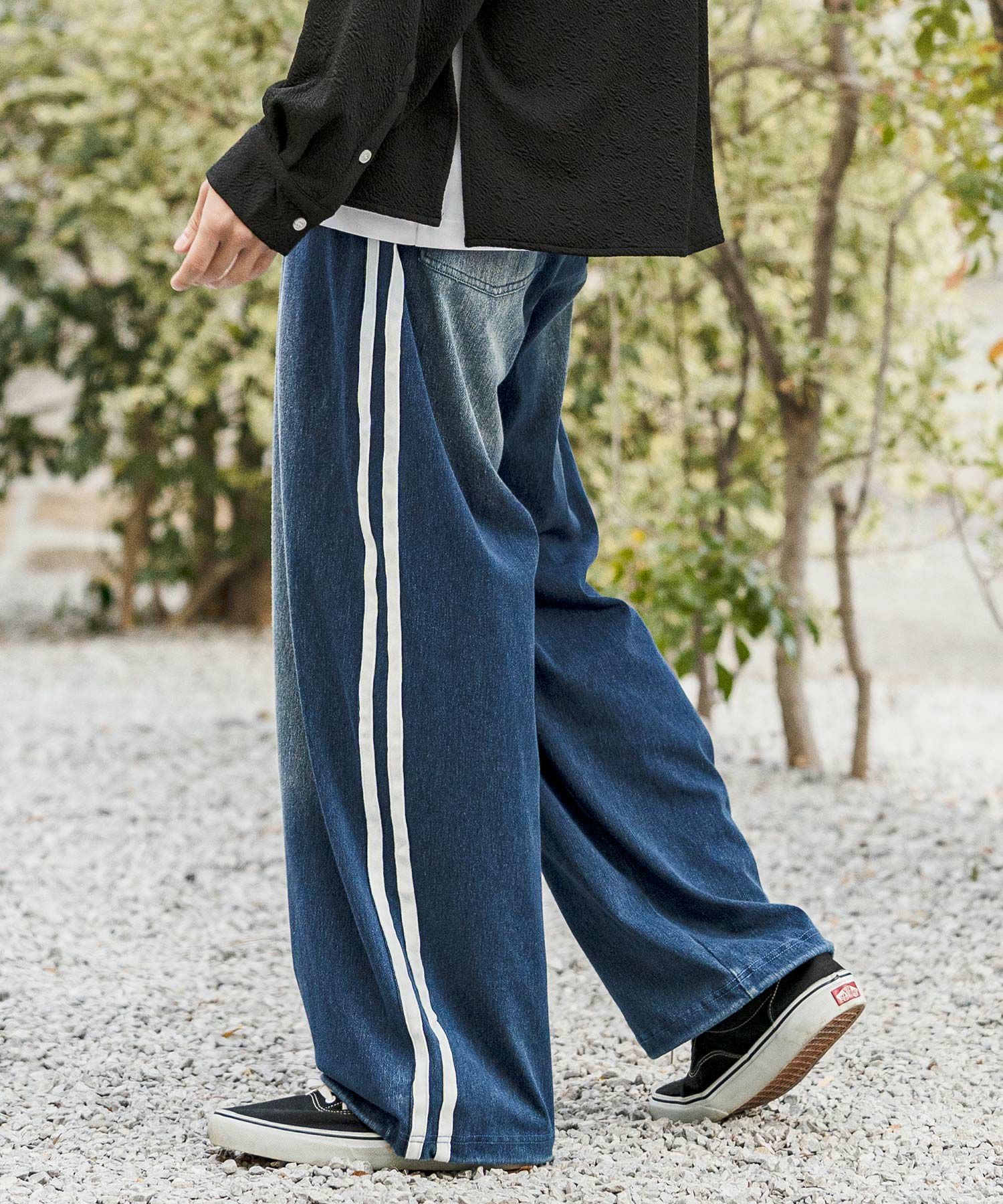 CAMBIO(カンビオ)】Hem Zip Coating Denim Pants デニムパンツ(S886cmb