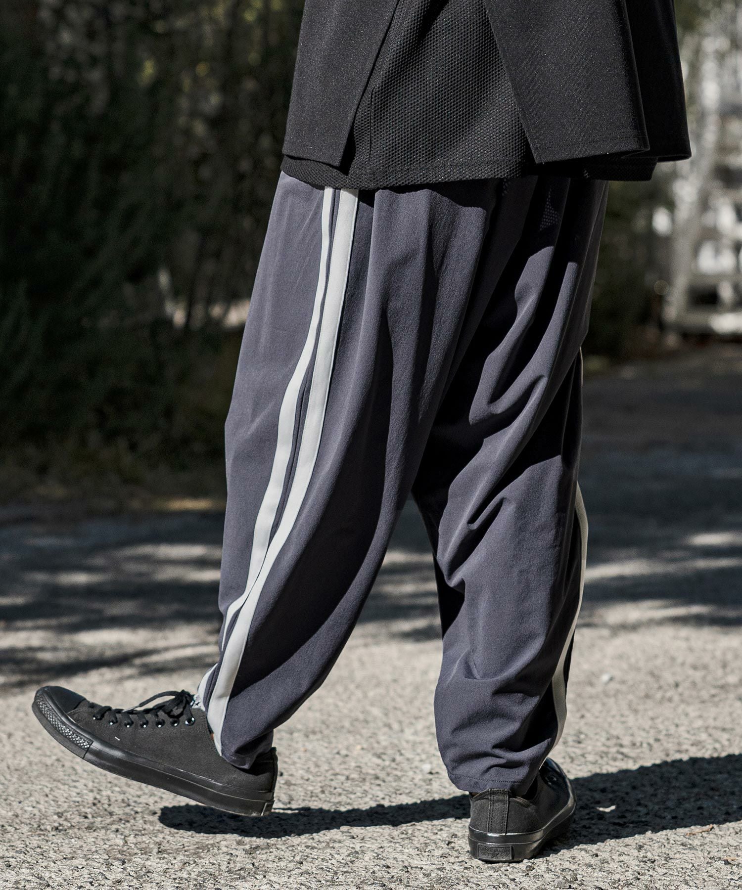 CAMBIO パンツ 裏起毛　ナイロンサイドラインパンツ CAMBIO(カンビオ)】ストレッチナイロンサイドラインパンツ(CMB-R0220