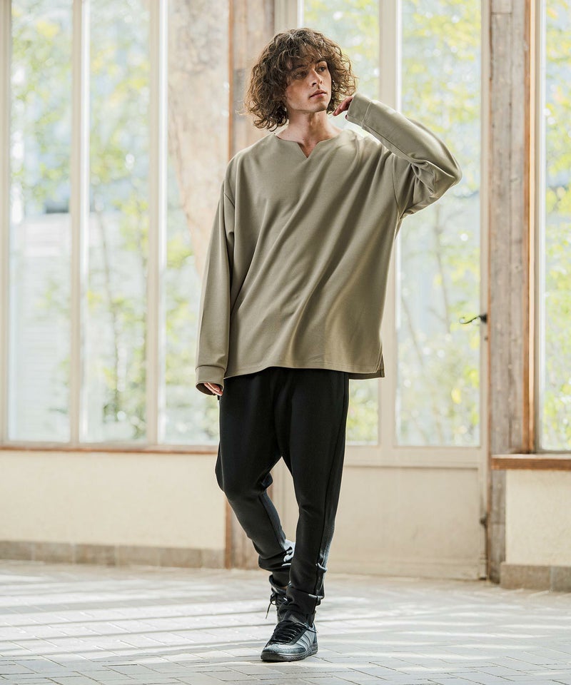 CAMBIO(カンビオ)】キーネックサイドスリットカットソー | CAMBIO カンビオ