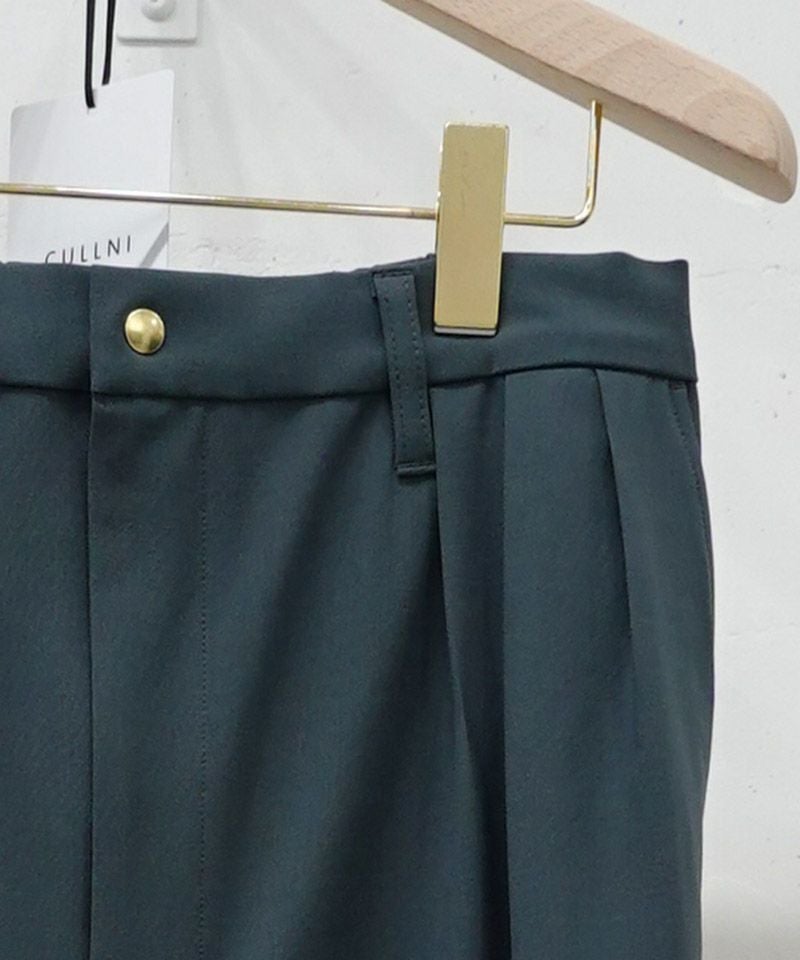 30%OFF【CULLNI(クルニ)】Wool Dry Stretch 3Tuck Semi Wide Pant