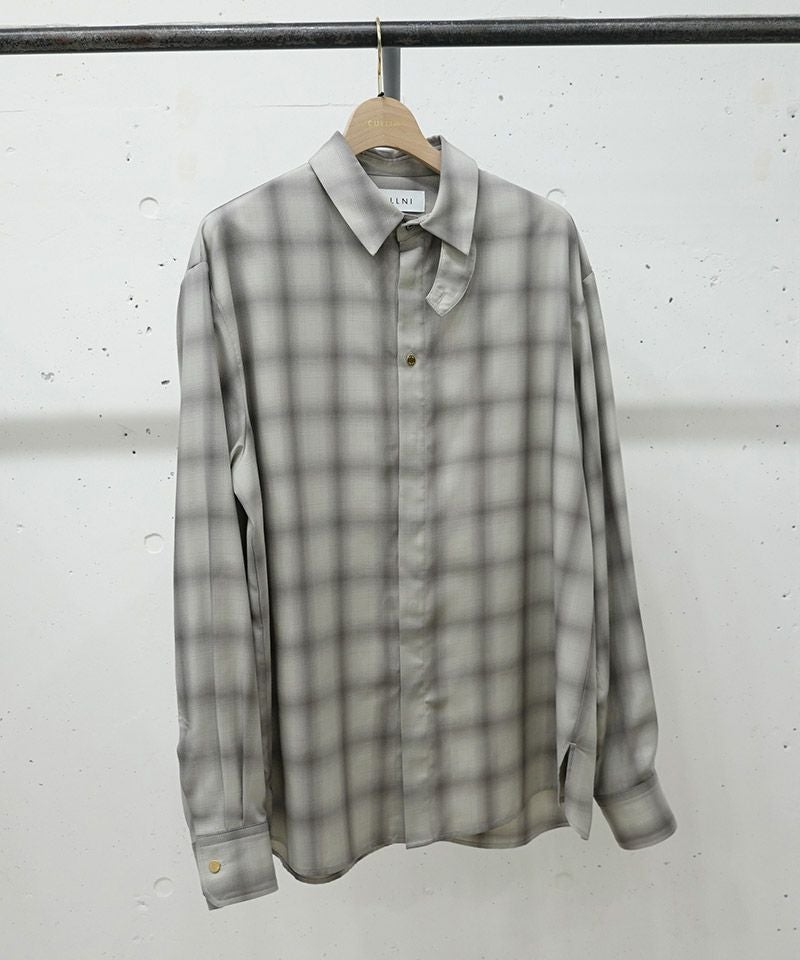 30%OFF【CULLNI(クルニ)】Ombre Check Open Collar Short Sleeve Shirt