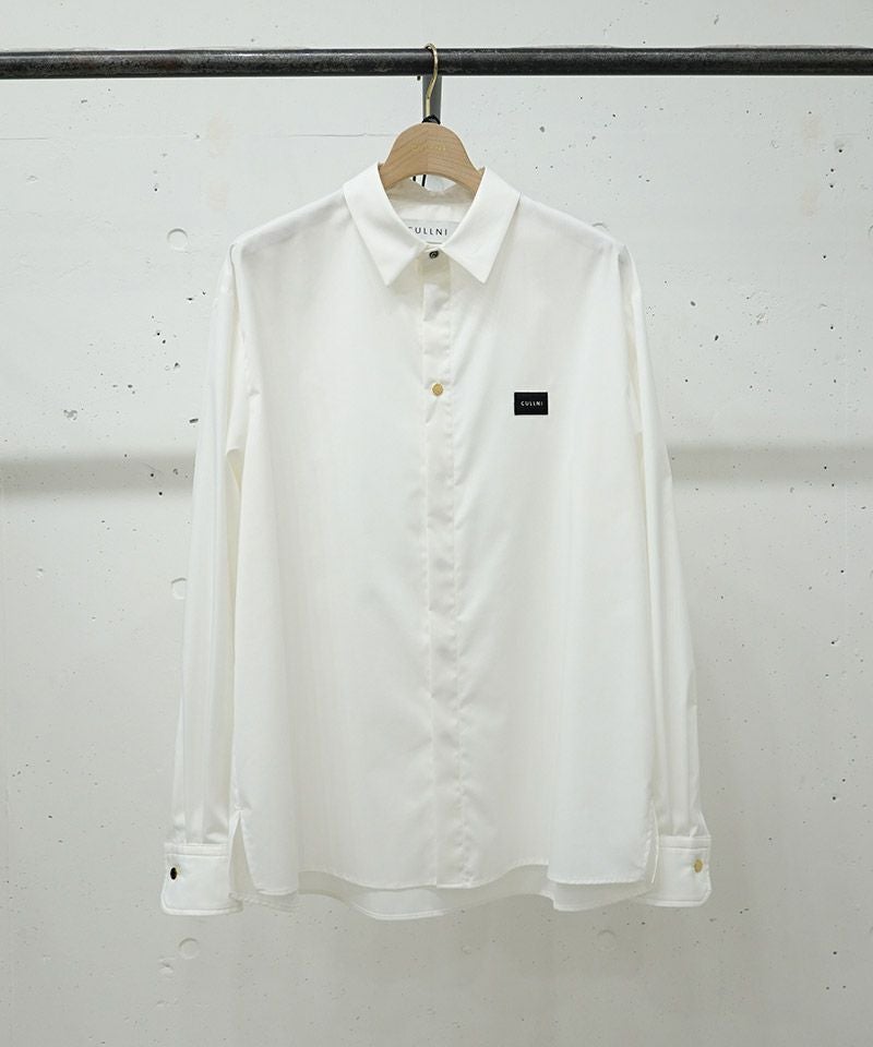 CULLNI(クルニ)】High Count Broadcloth Embroidery Patch Shirt