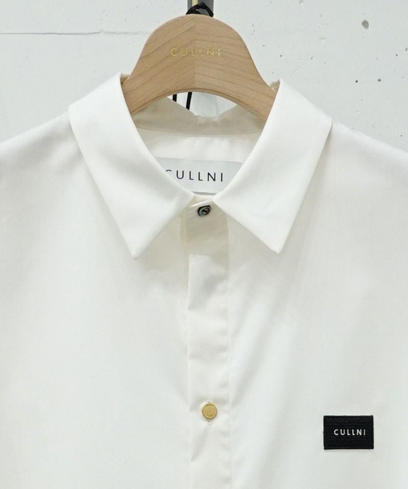 CULLNI(クルニ)】High Count Broadcloth Embroidery Patch Shirt