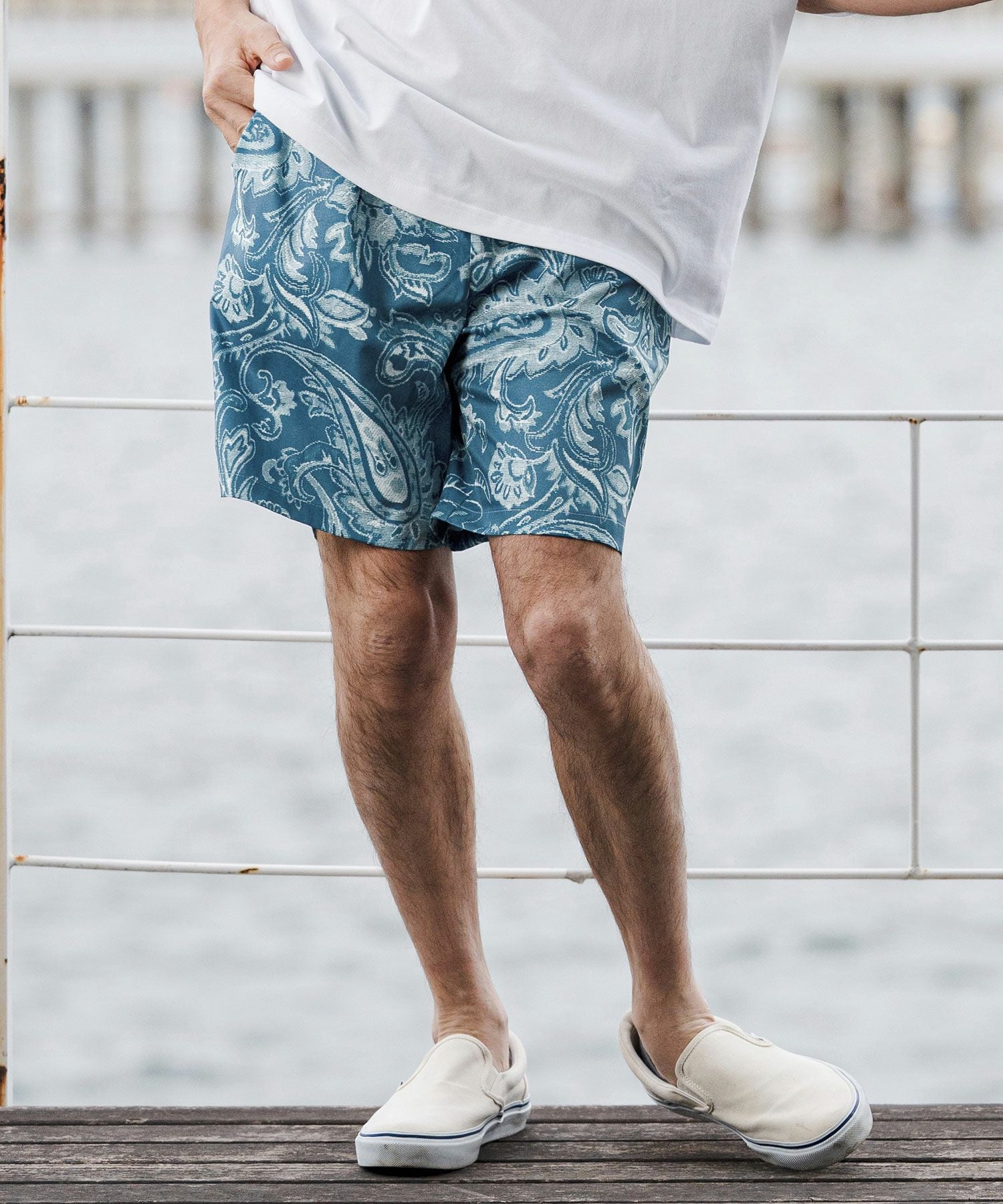 【きむち】新品 CAMBIO ペイズリー ショートパンツ 総柄 カンビオ CAMBIO(カンビオ)】Lightweight Fabric Classic Paisley Short Pants