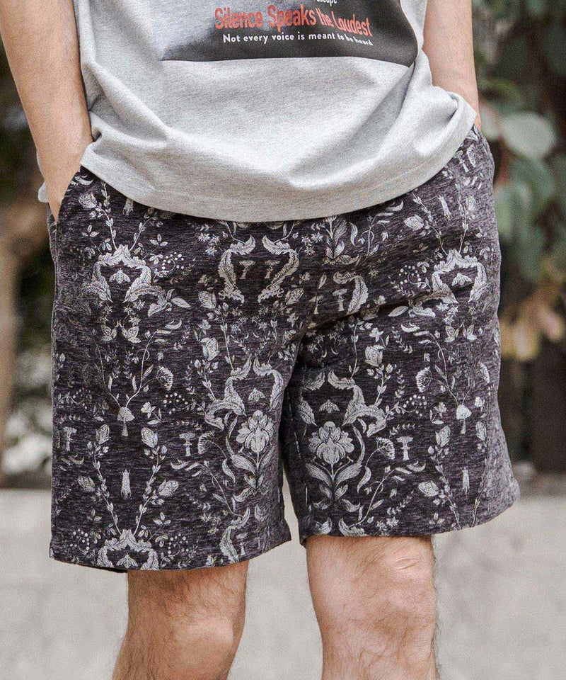 CAMBIO(カンビオ)】Classic Leaf Pattern Jacquard Short Pants 